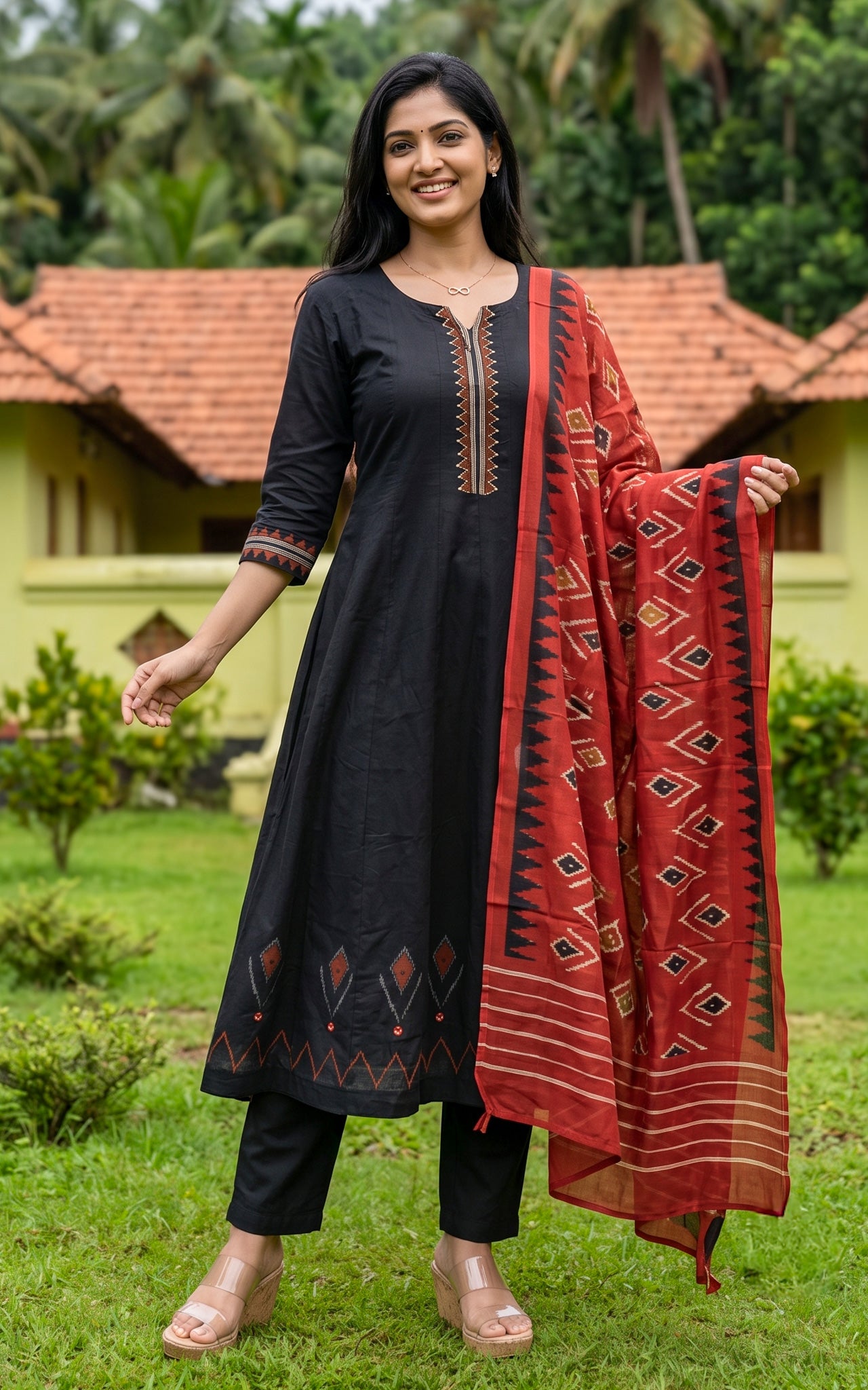 Dakshana Handblock (Kurti+Pant+Dupatta)