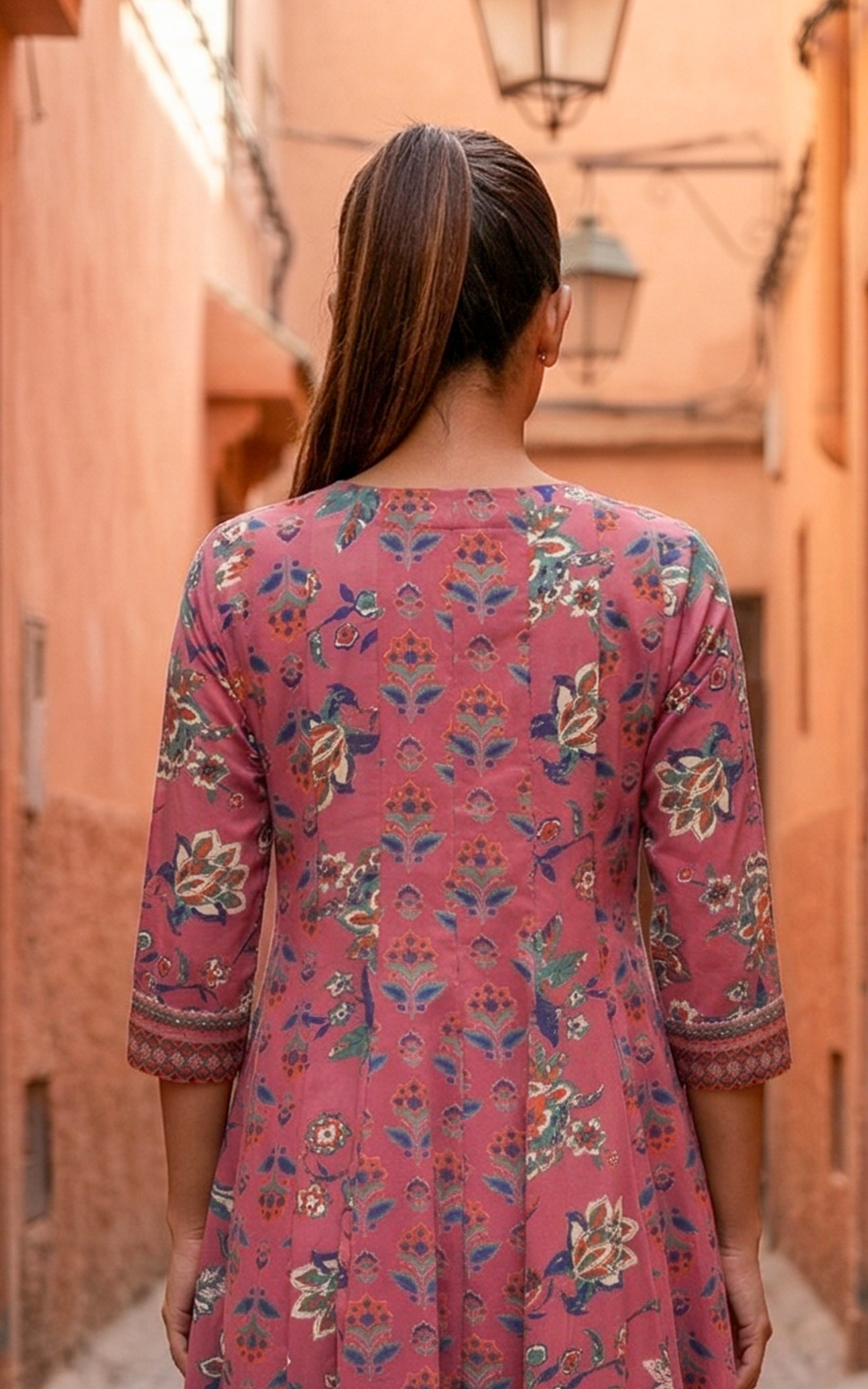 Fazia Pink (Kurti+Dupatta)