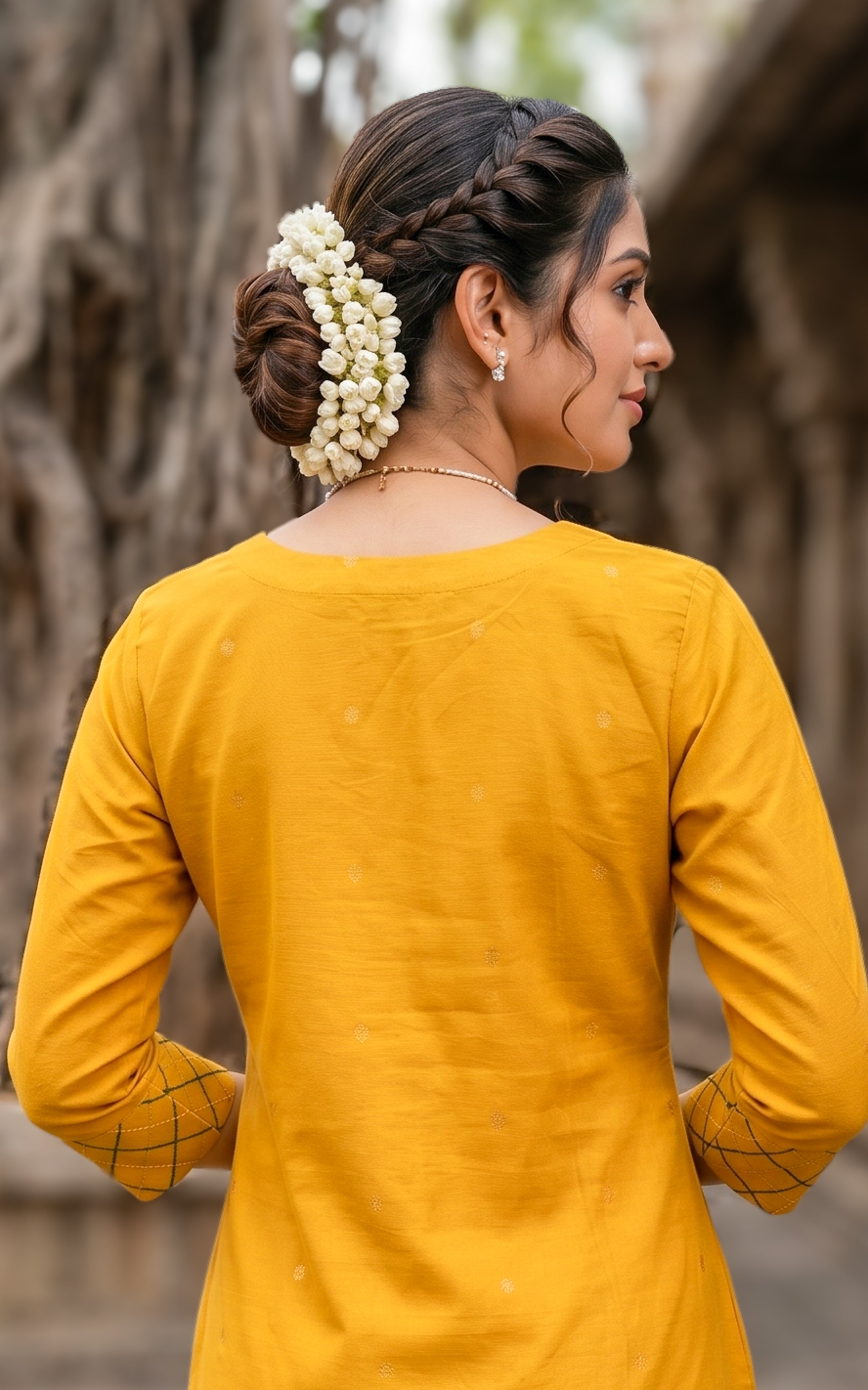 Instore – Mustard & Green Subiksha Straight Cut Kurti with Dupatta for Women – Cotton – Keyhole Neck – Festive Ethnic Wear