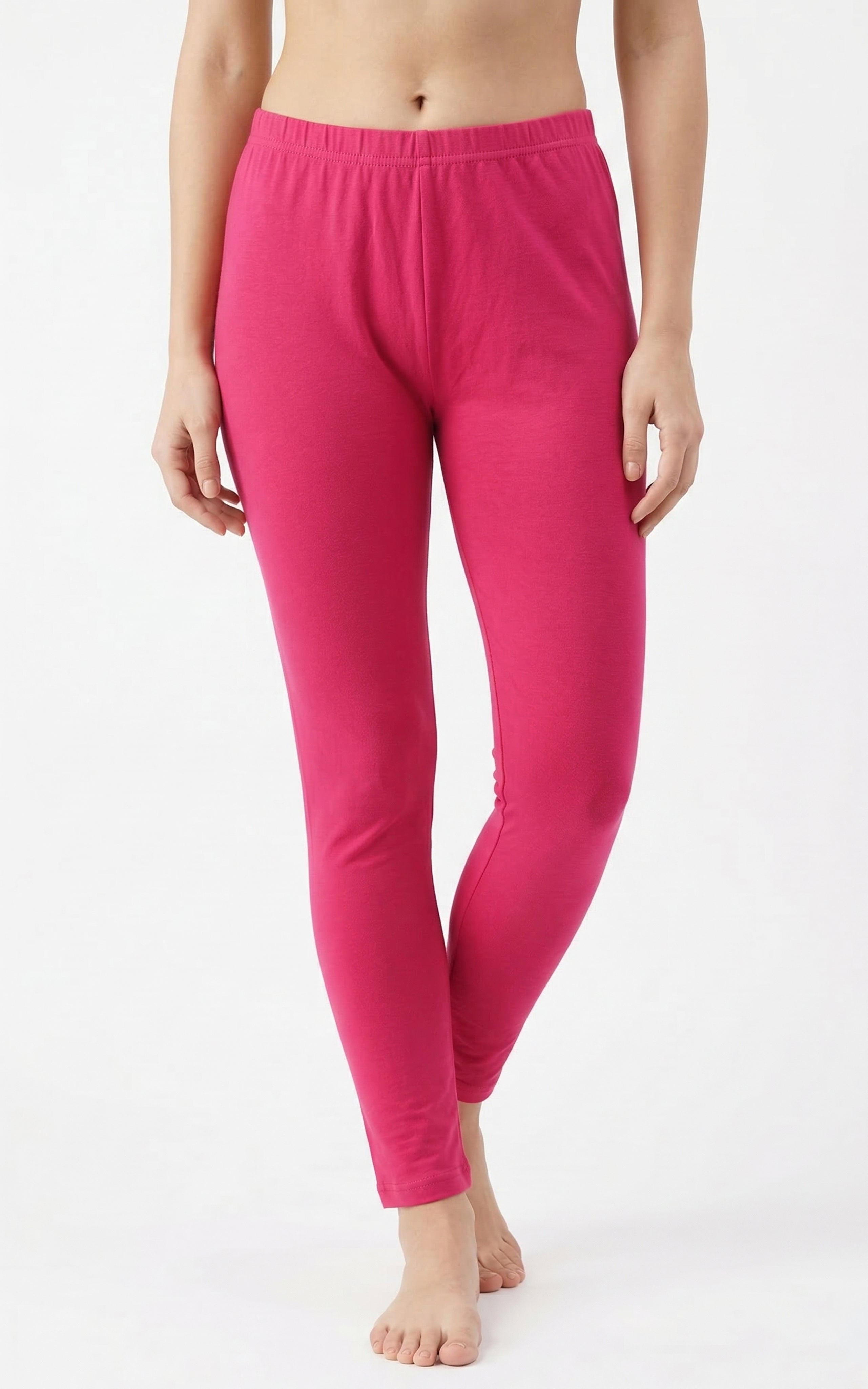 Instore – Raspberry Ankle Length Legging for Women – Stretchable – Mix N Match Bottom Wear