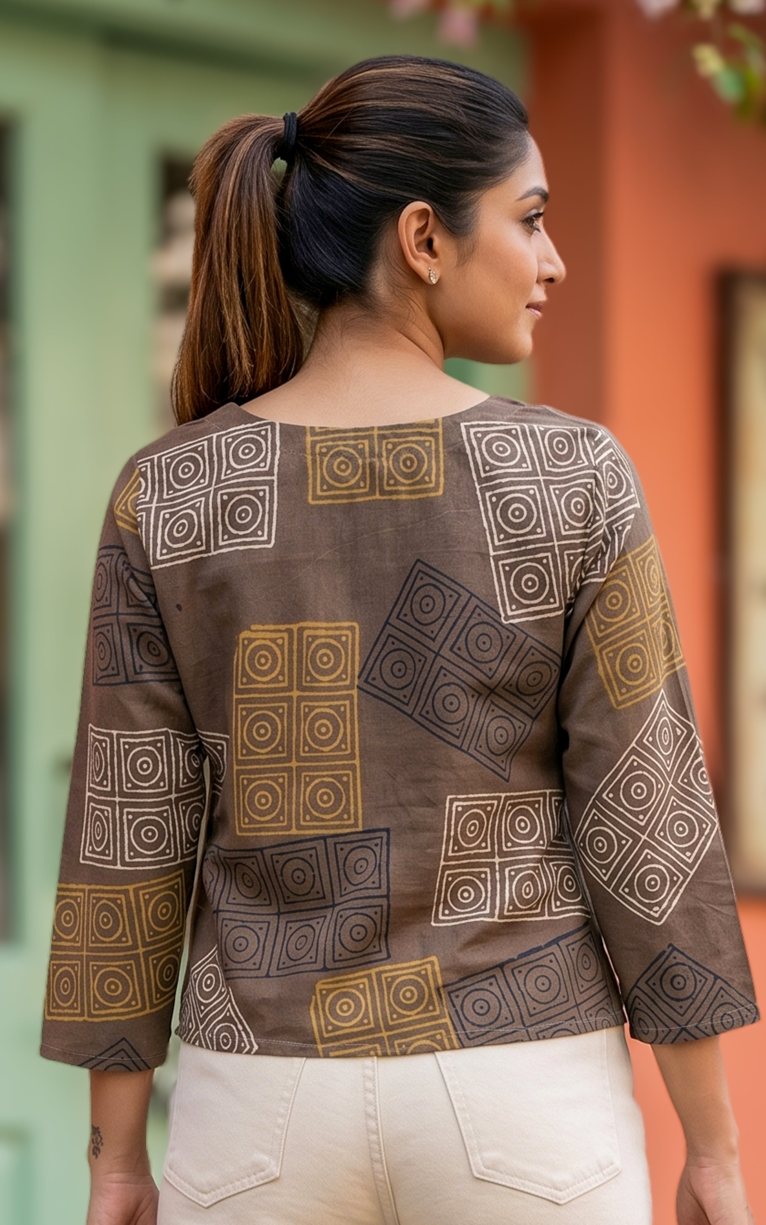 Printed cotton everyday wear kurti for women