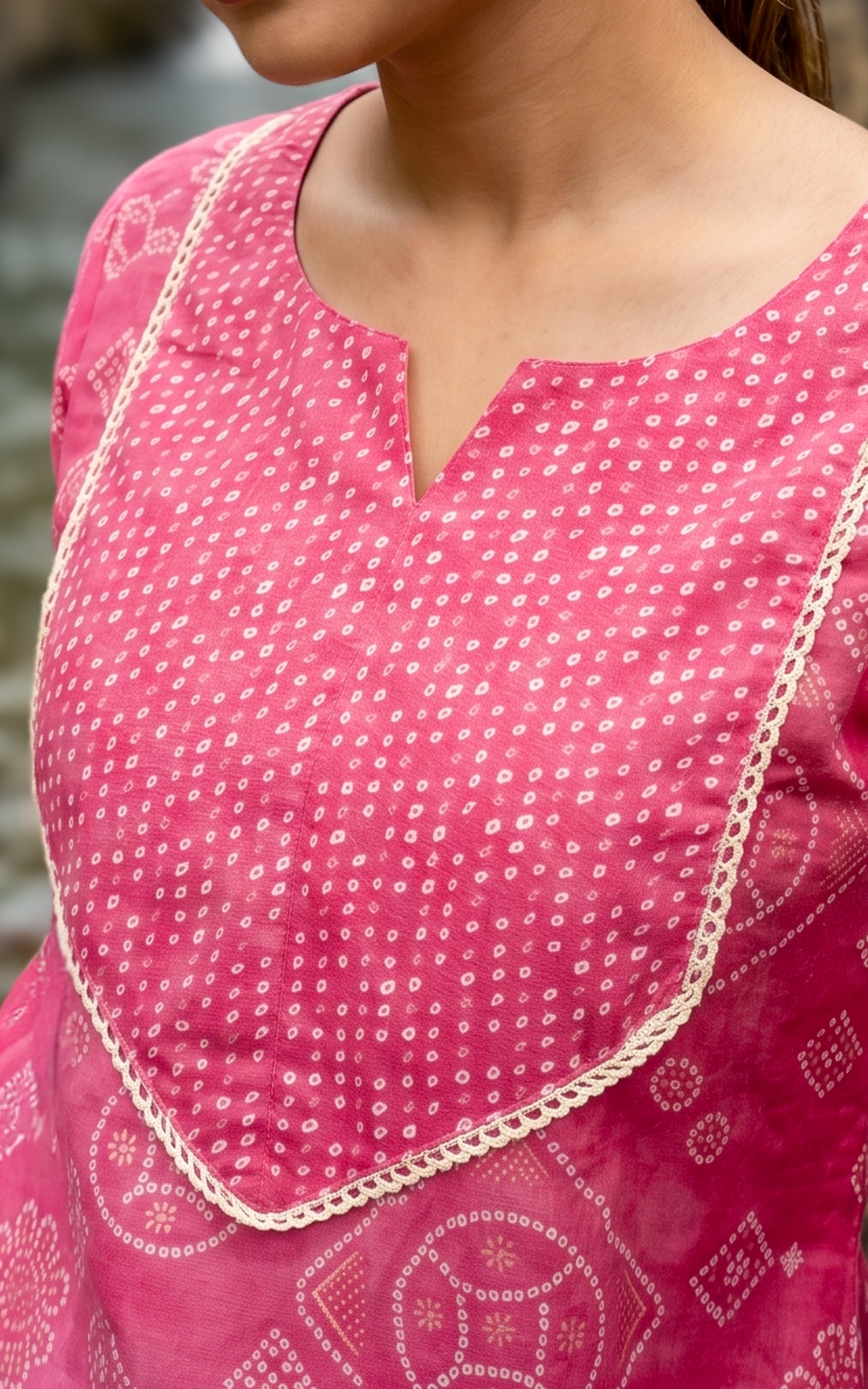 Long straight kurti with pant for women