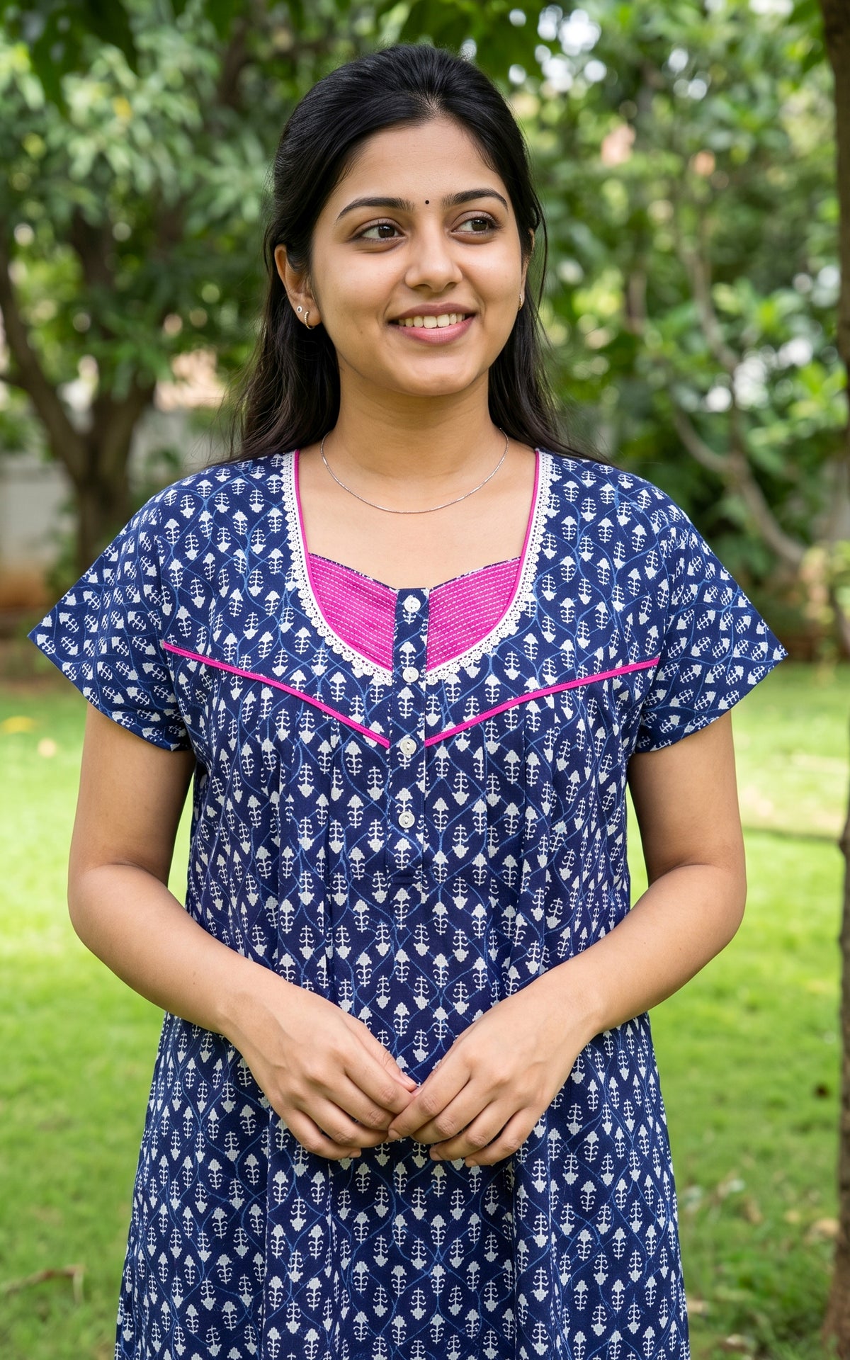 Cotton Straight Fit Nighty-165SS12
