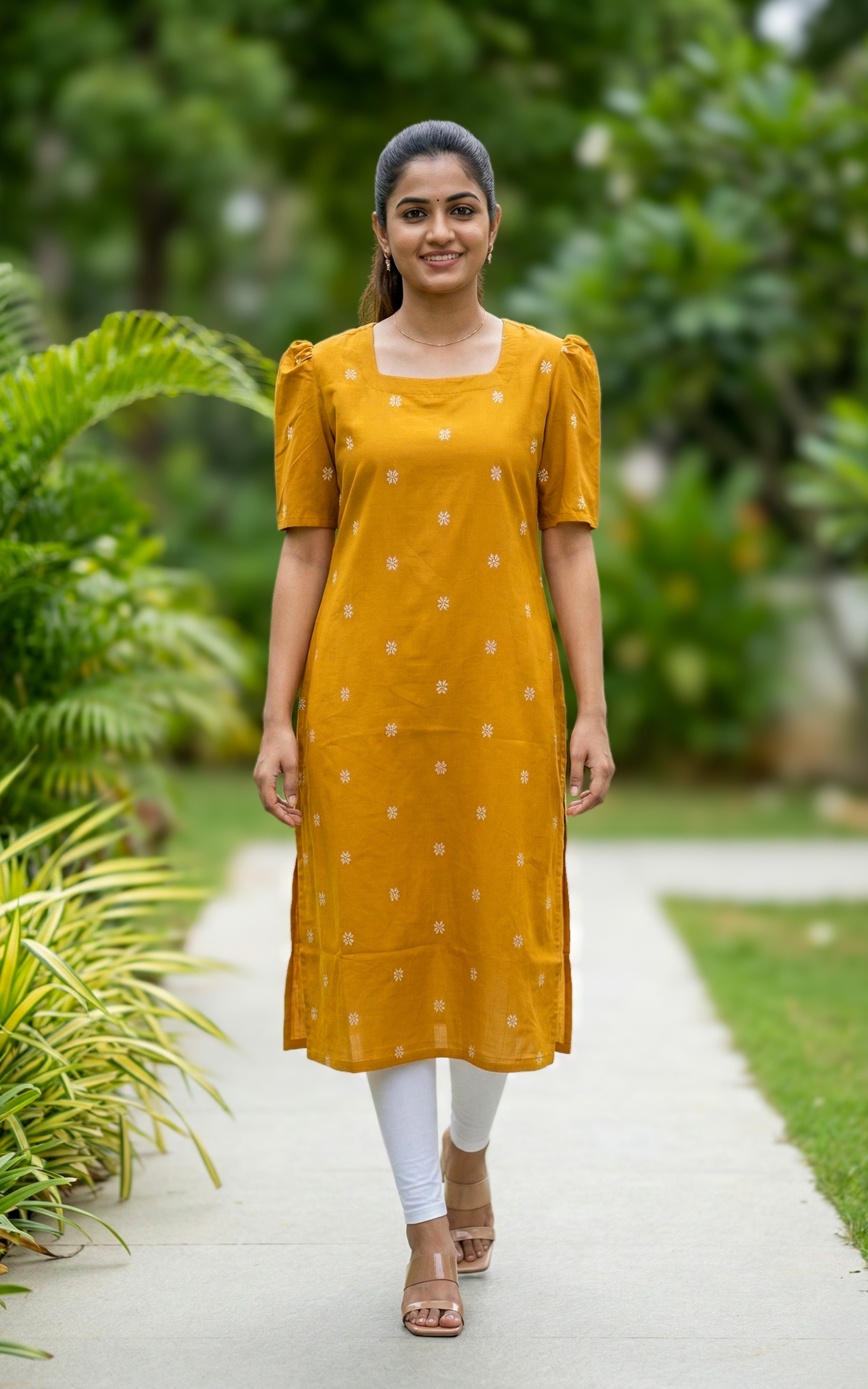 Mustard South Cotton Kurti Daily Wear
Mustard Cotton Kurti Office Wear