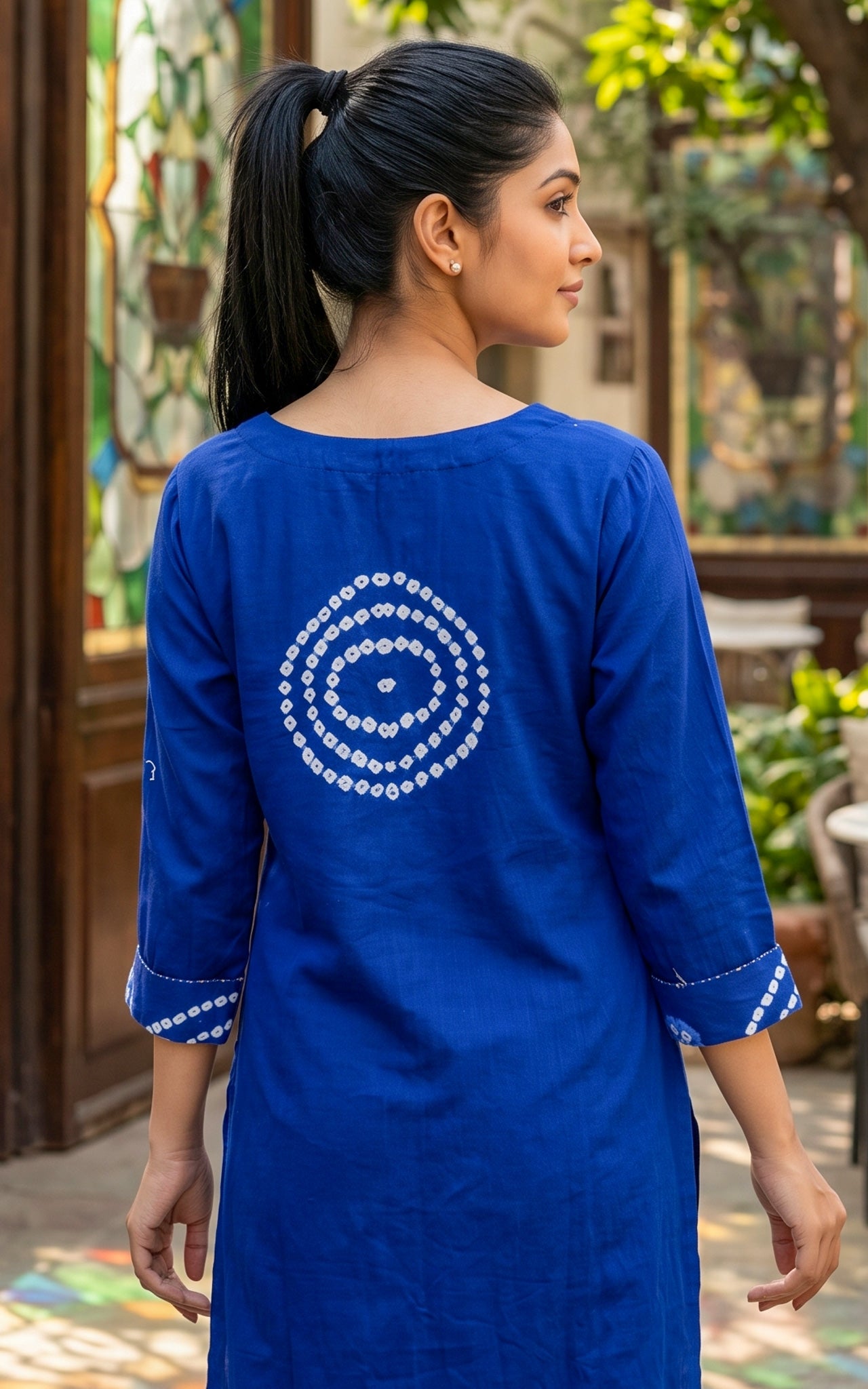 Royal Blue Cotton Summer Collection Kurti Set for Women