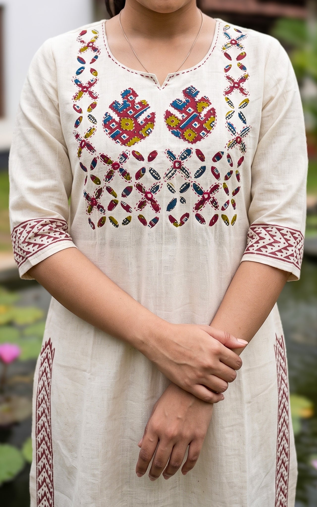 Viviana Handblock C (Kurti+Pant+Dupatta)