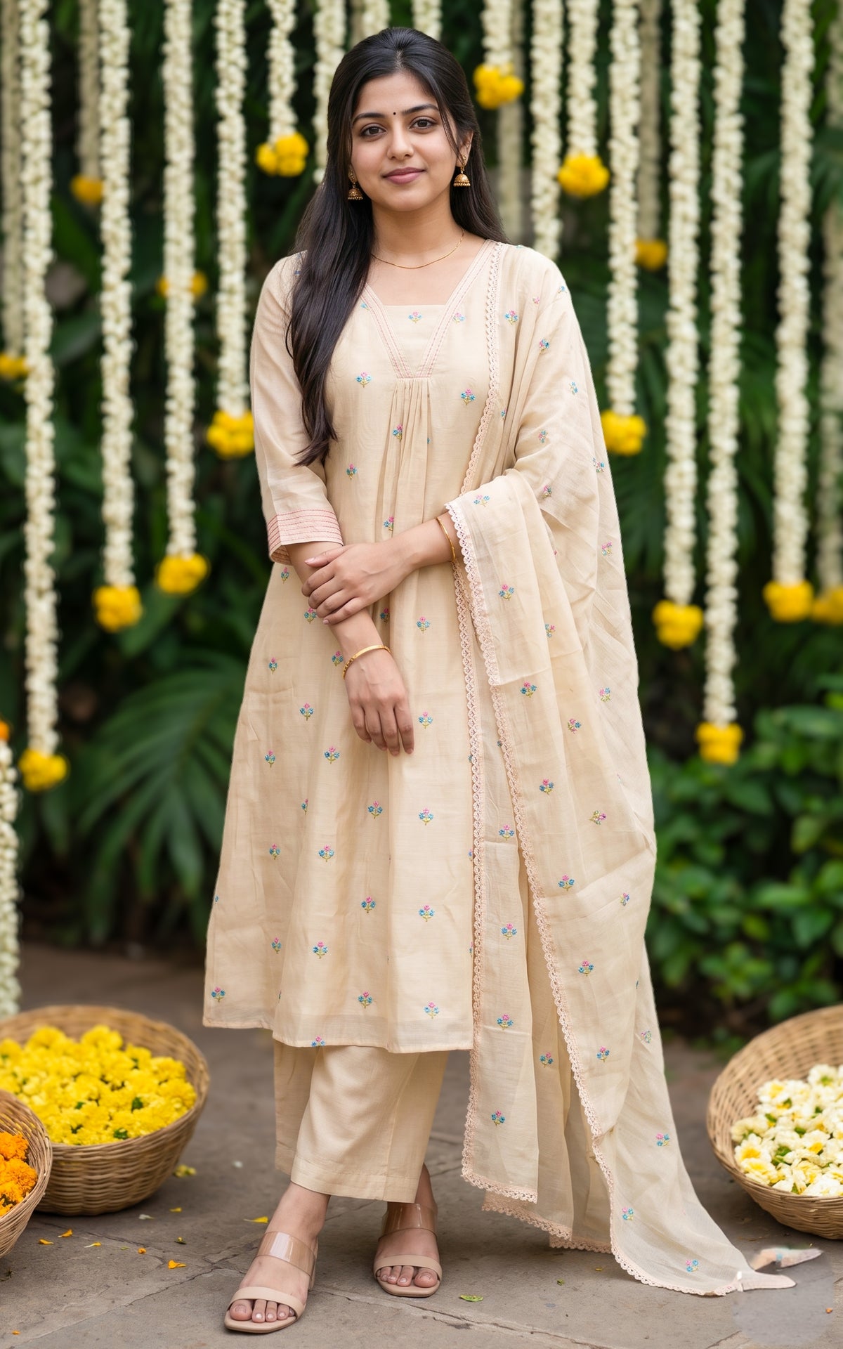 Poomalar (Kurti+Pant+Dupatta)