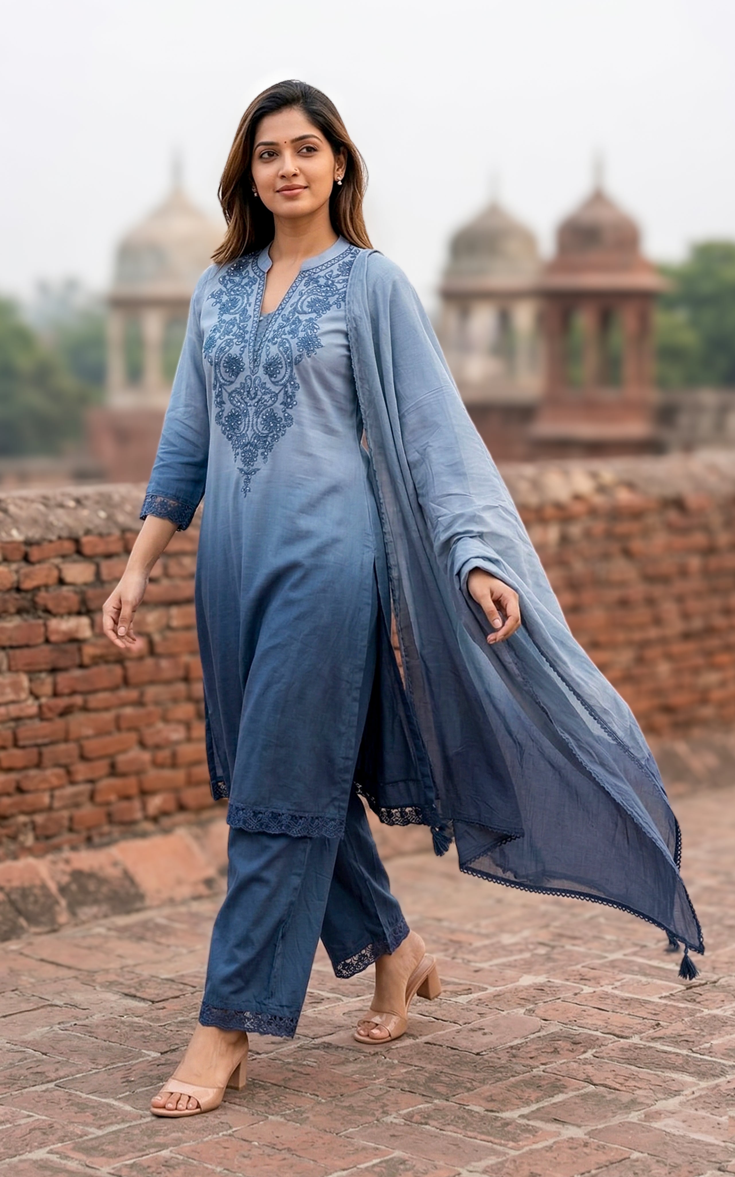 Janvika (Kurti+Pant+Dupatta)