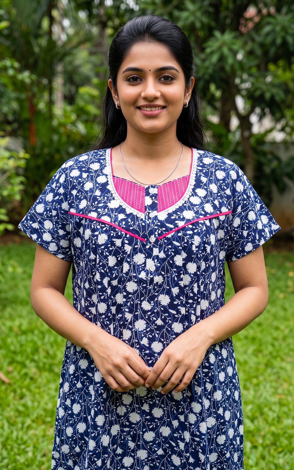 Cotton Straight Fit Nighty-165SS11