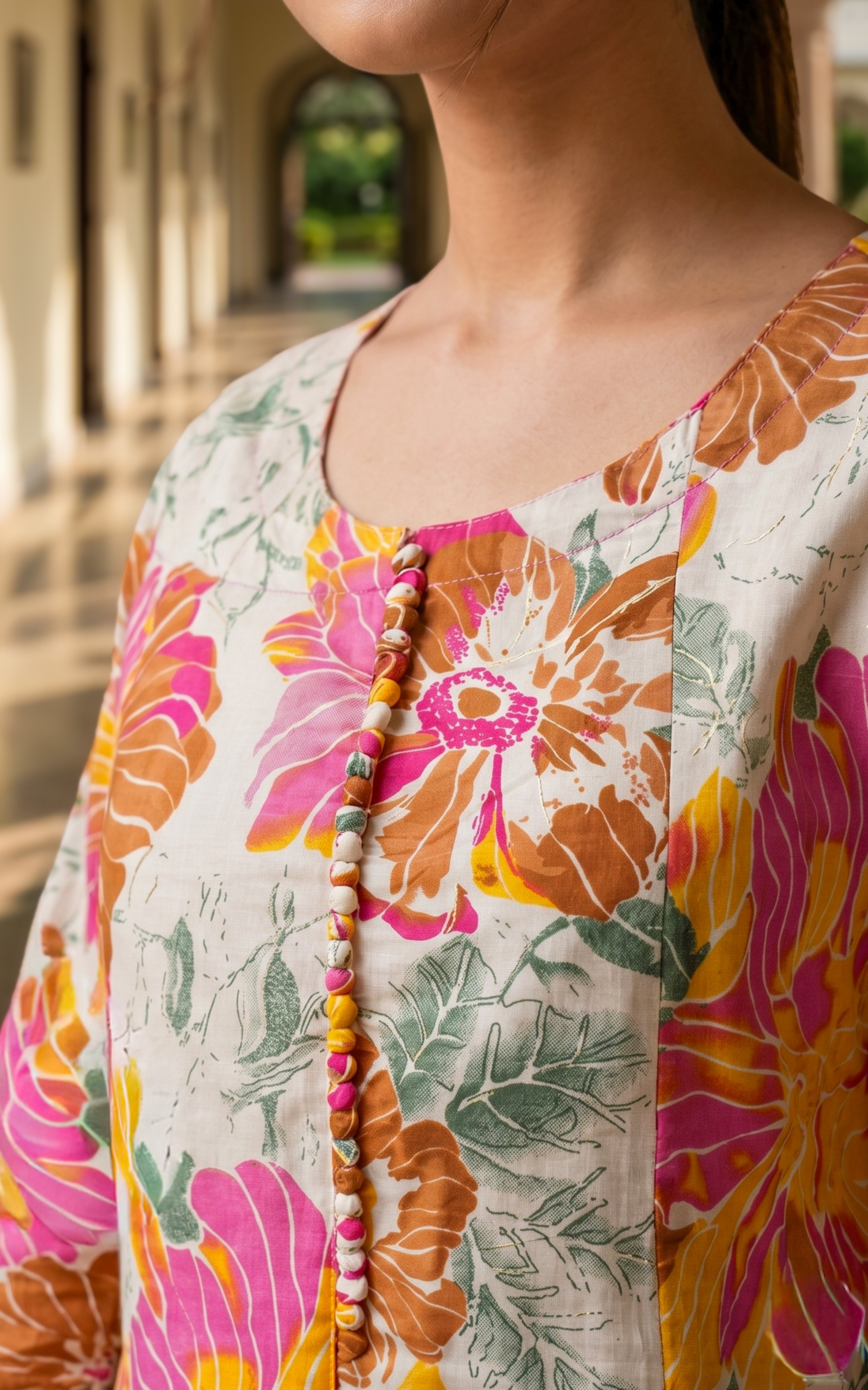 Breathable cotton summer kurti for women