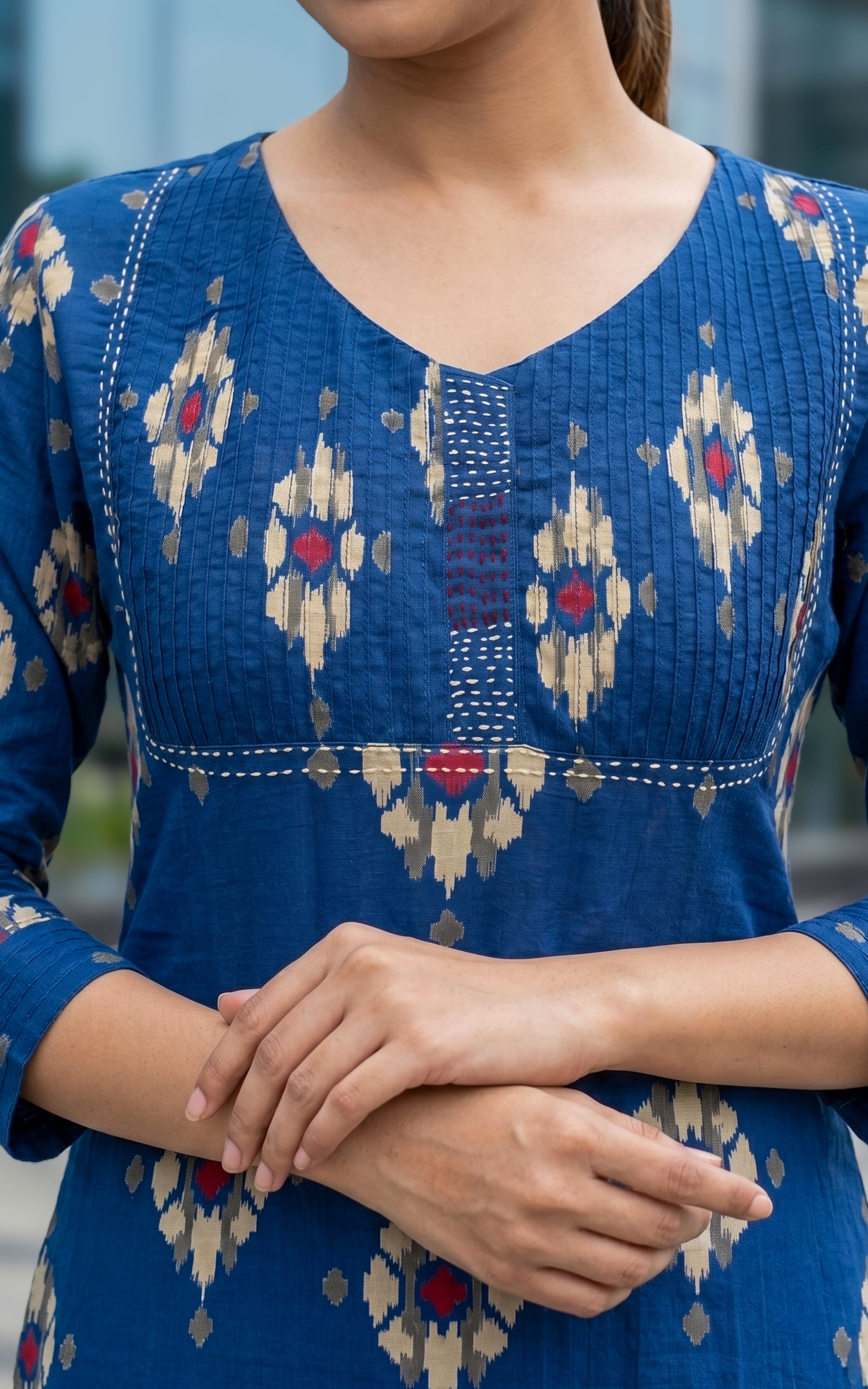 Moulika Blue (Kurti+Pant+Dupatta)