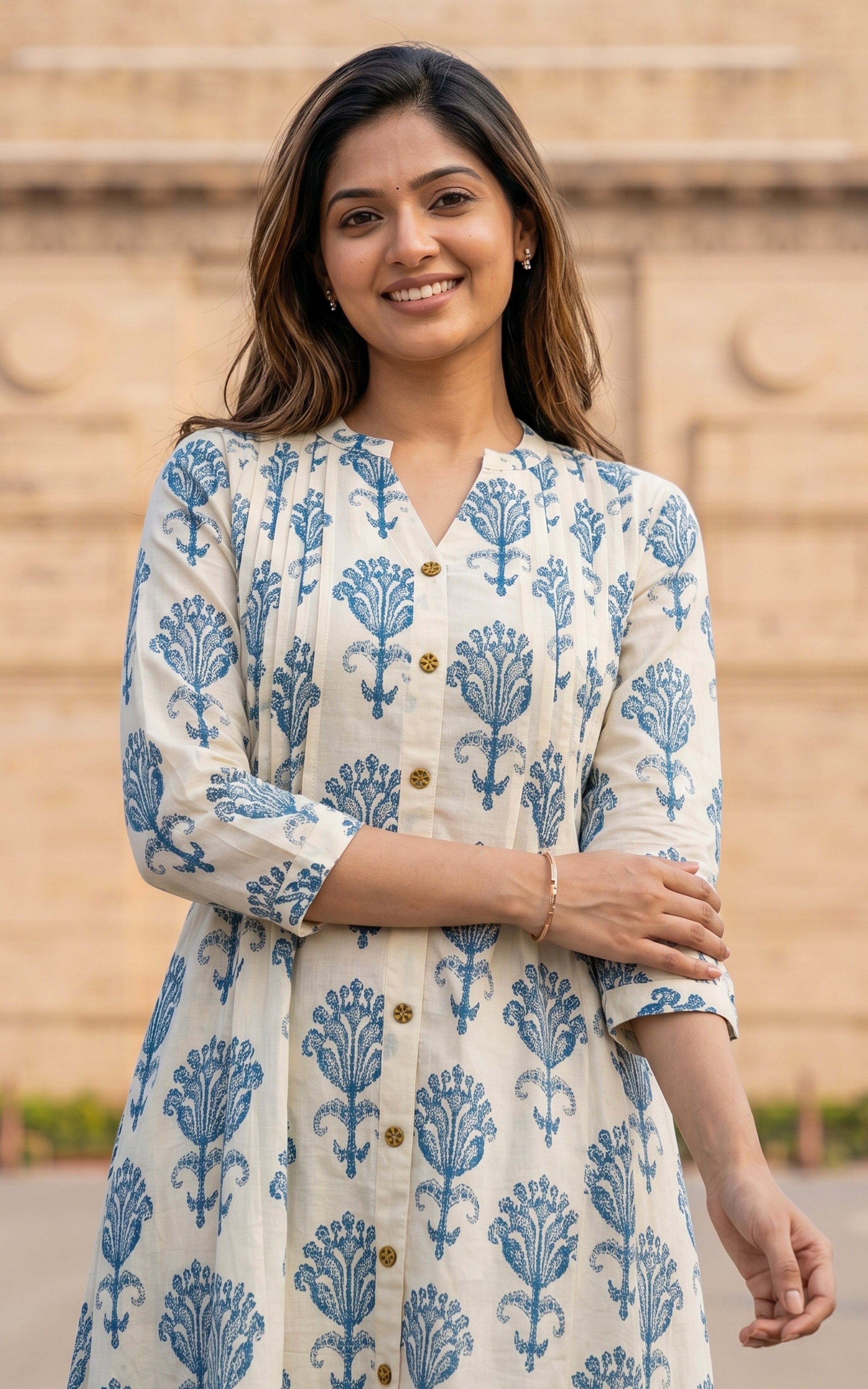 Daily wear comfortable cotton kurti
Stylish front slit kurti
