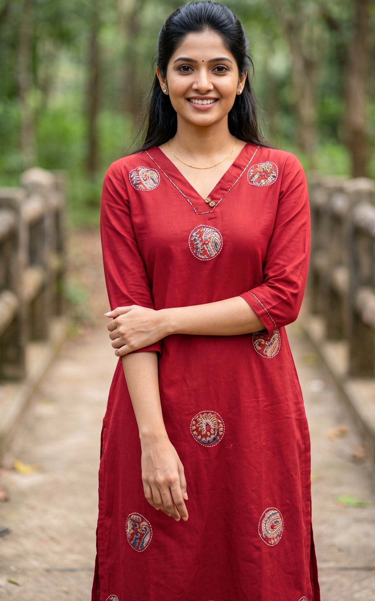 Harshini Maroon (Kurti+Pant)