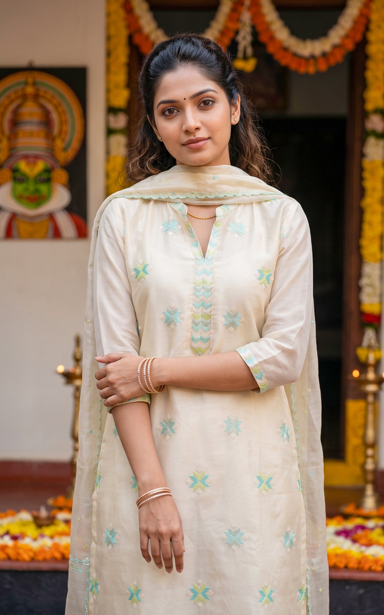 Prakruthi A (Kurti+Pant+Dupatta)