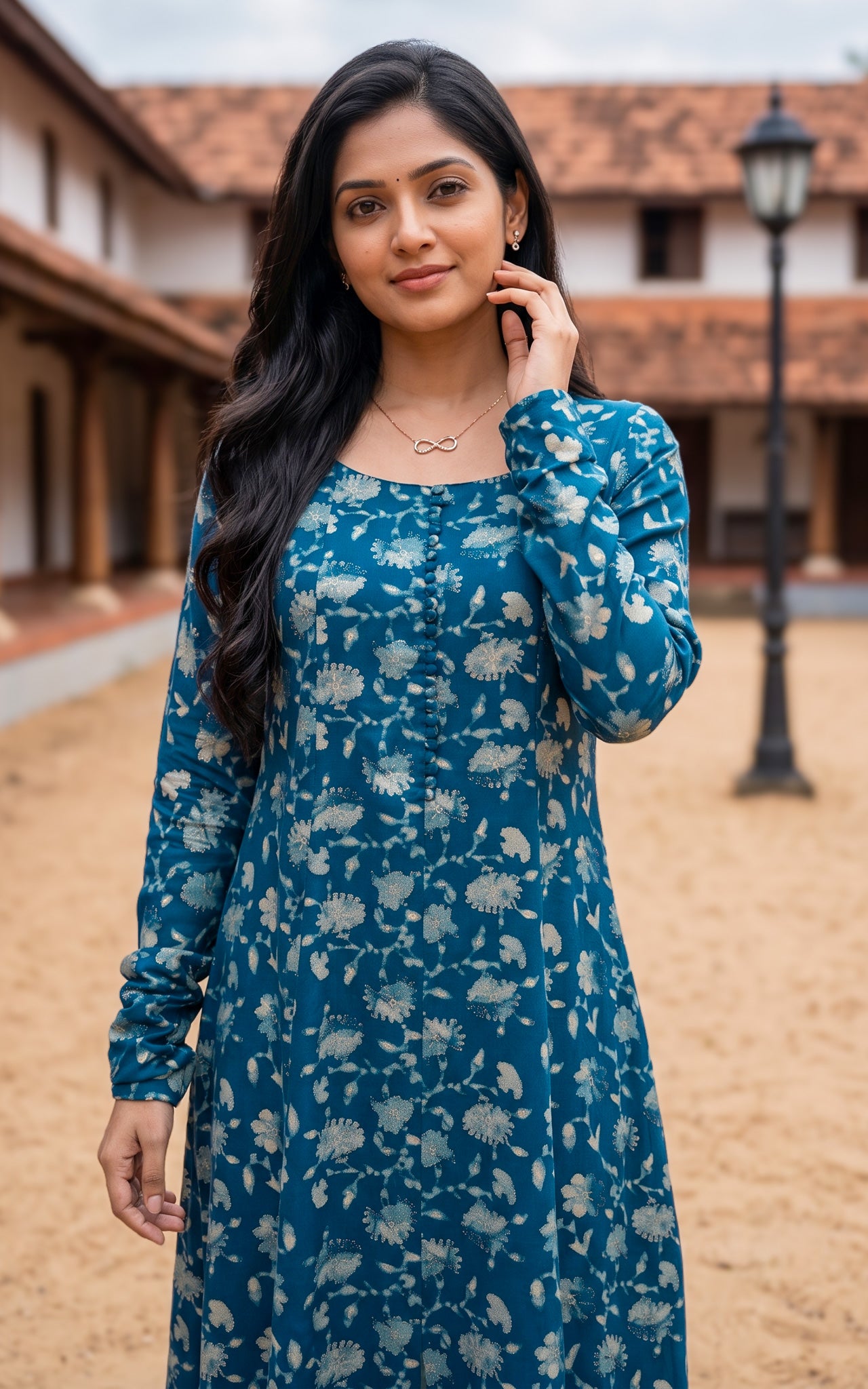 Blue Rayon Daily Wear Kurti for Women