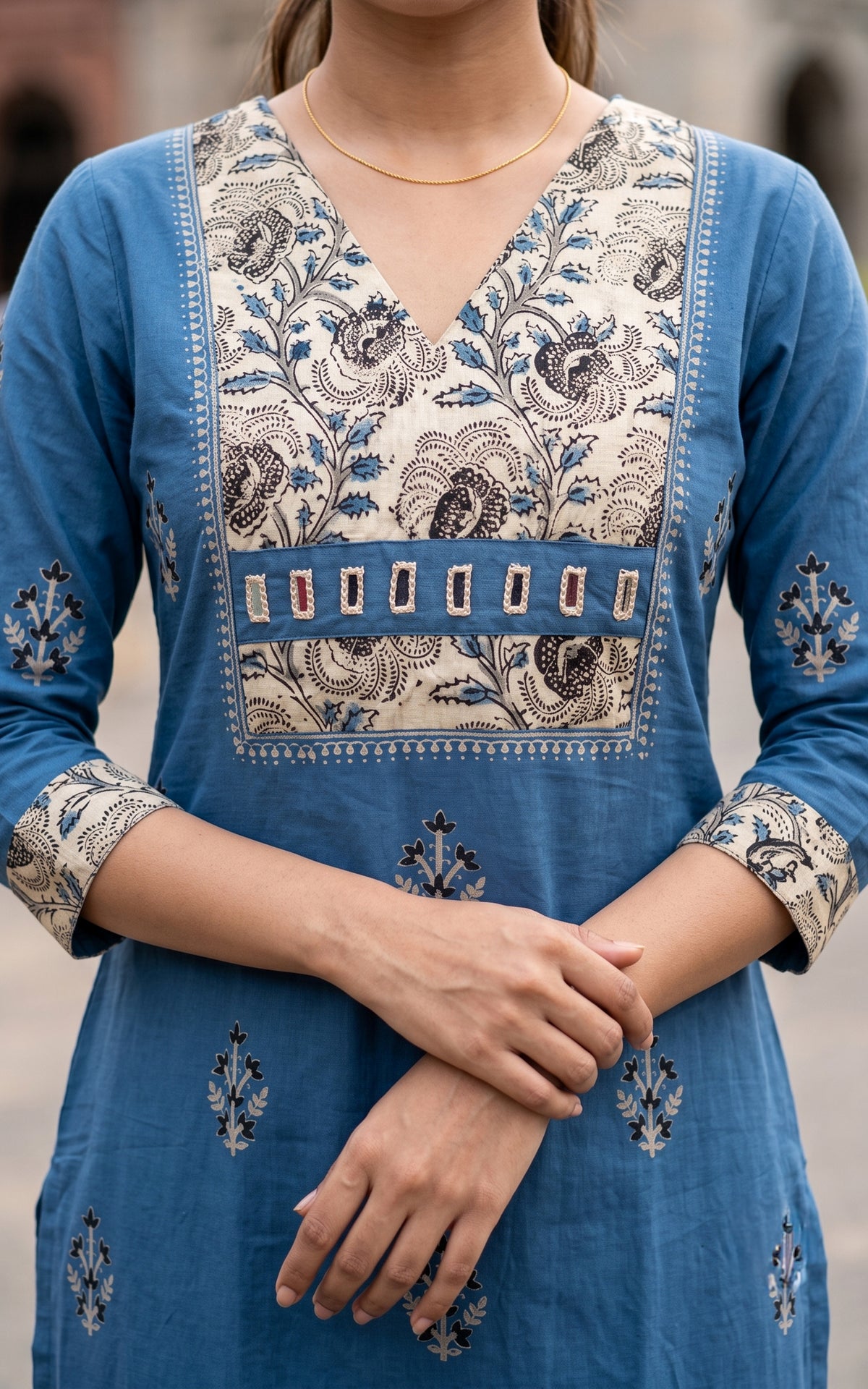Vedhika Blue (Kurti+Pant)