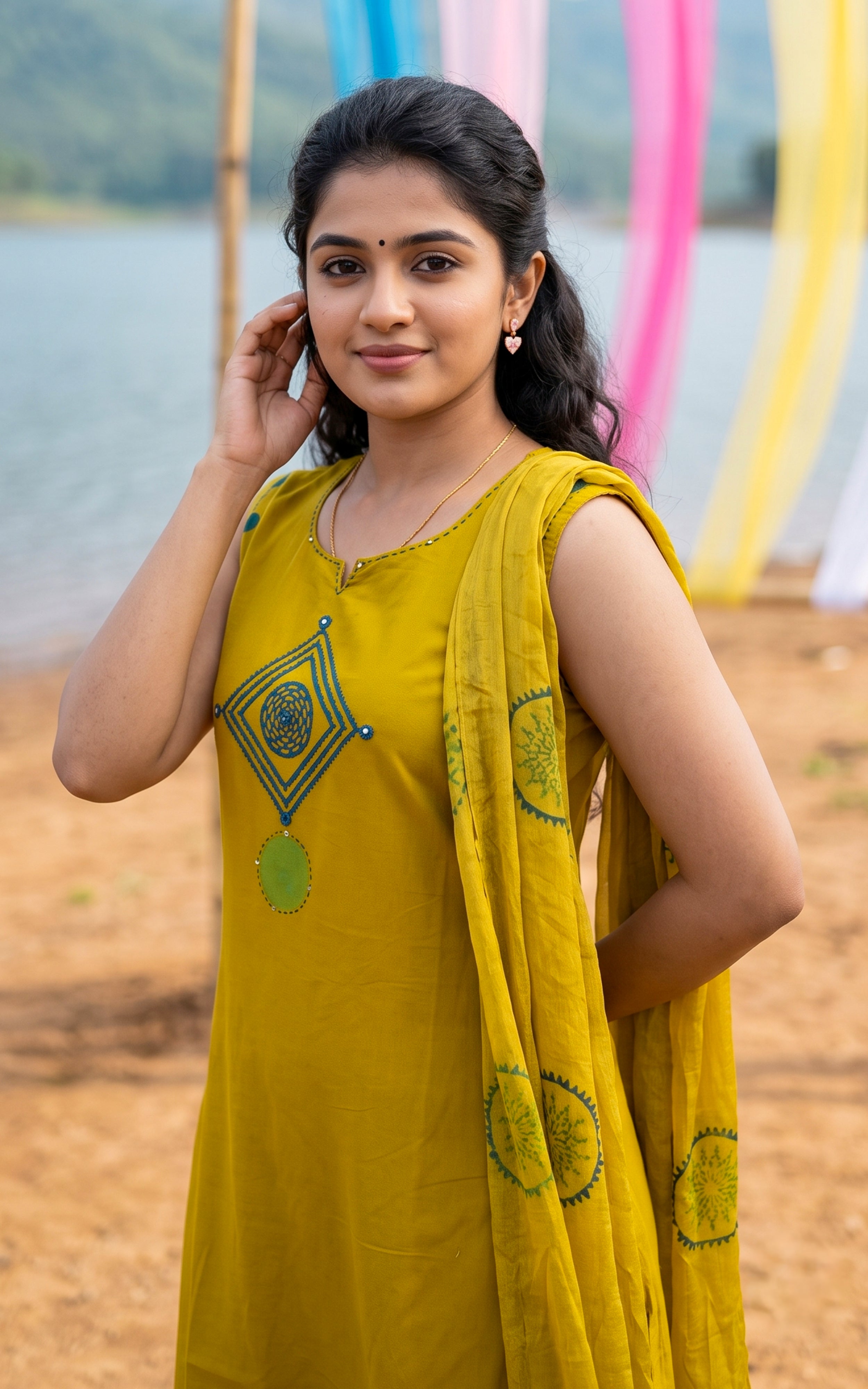 Mithusree Handblock (Kurti+Pant+Dupatta)