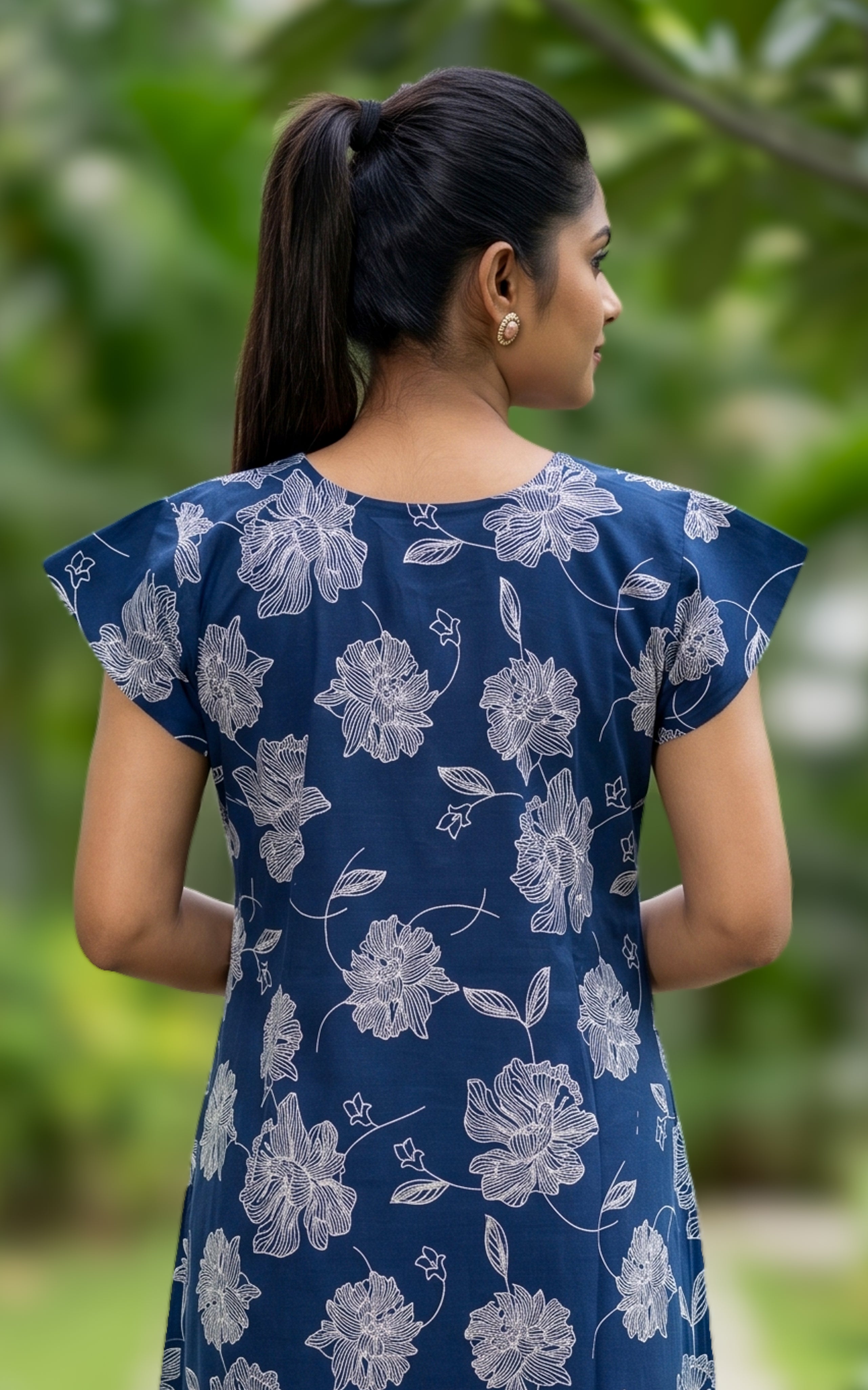 Cotton Straight Fit Nighty-160SS14A