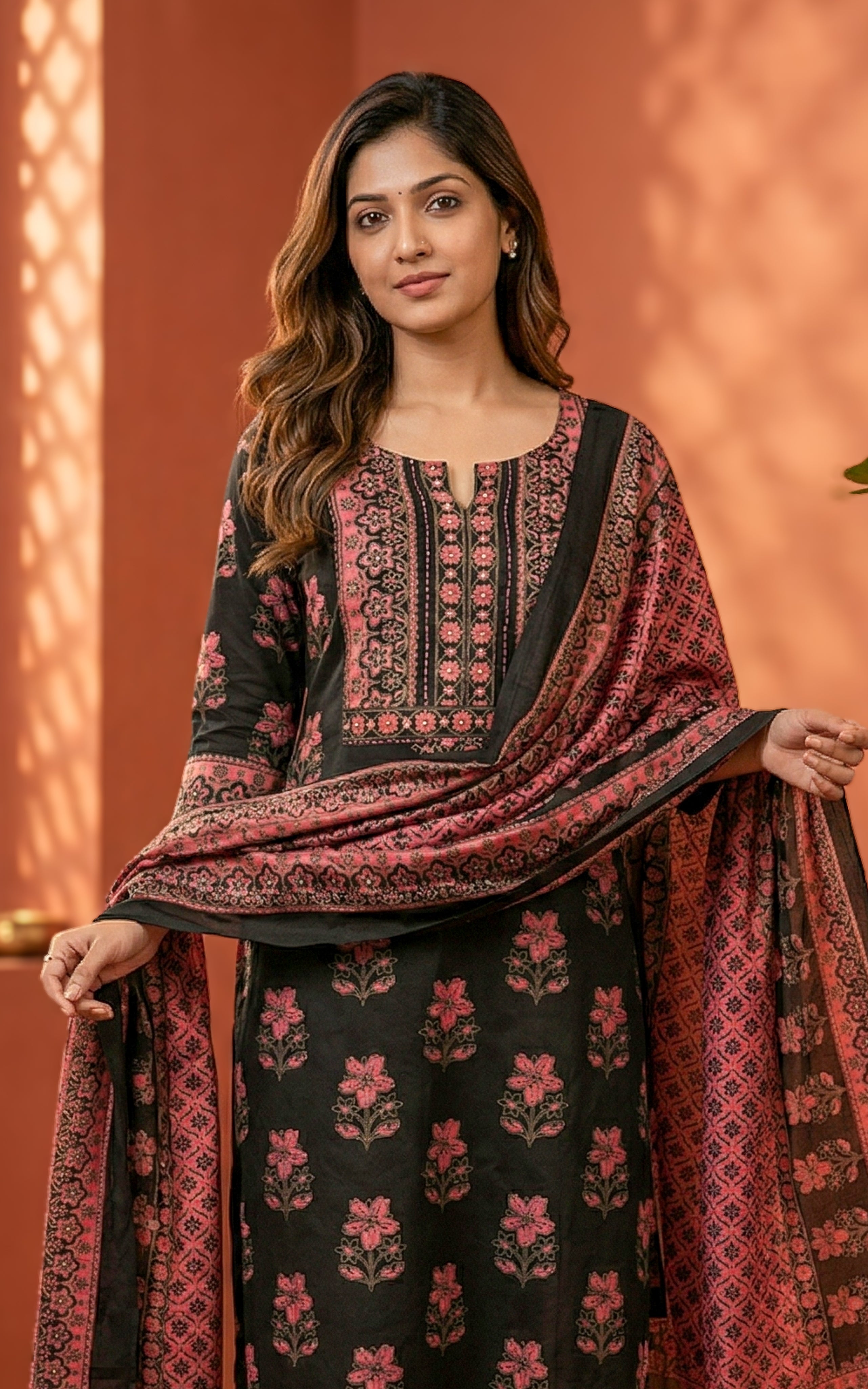 Ramisa Black (Kurti+Pant+Dupatta)