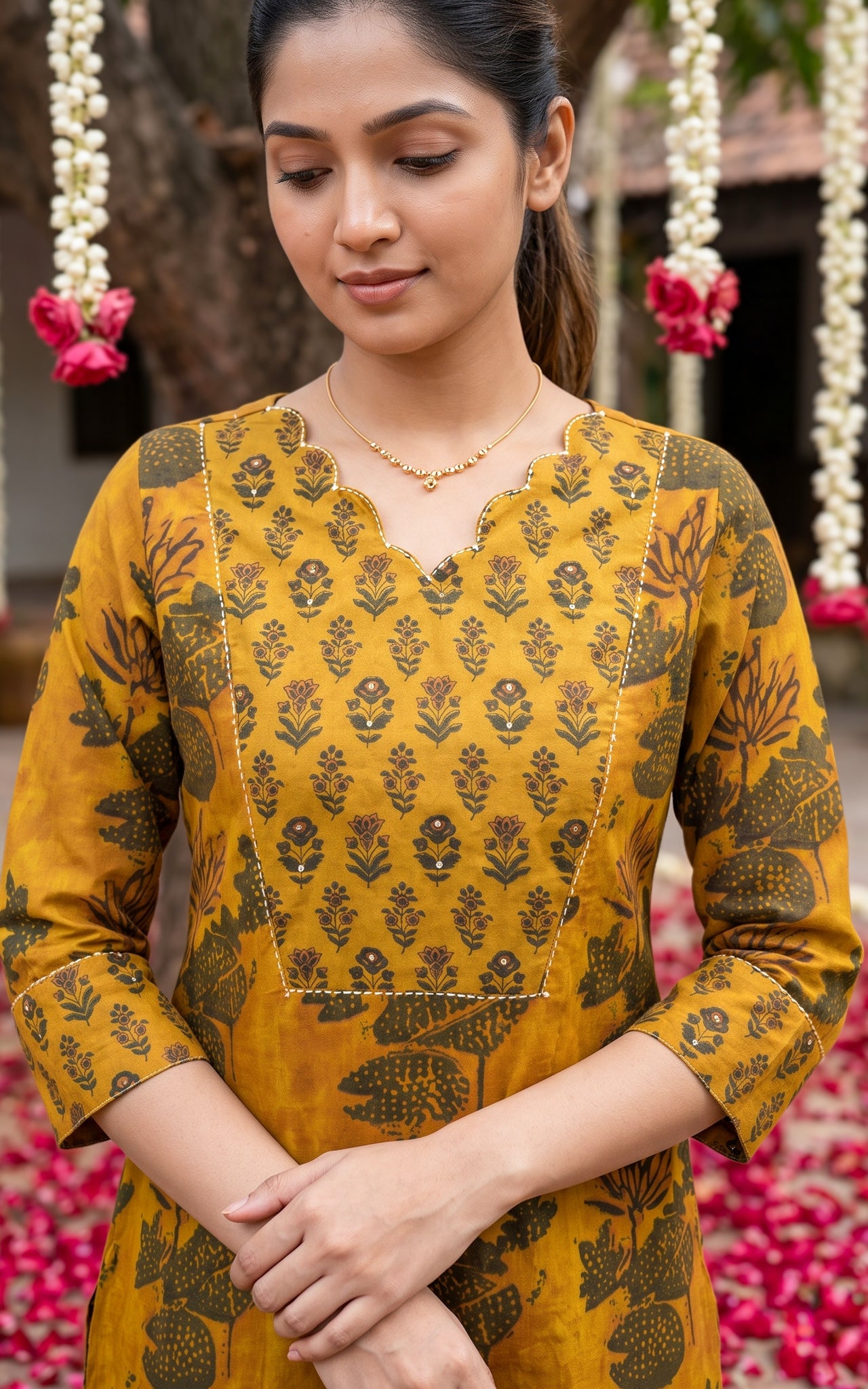 Gauthami A (Kurti+Pant+Dupatta)