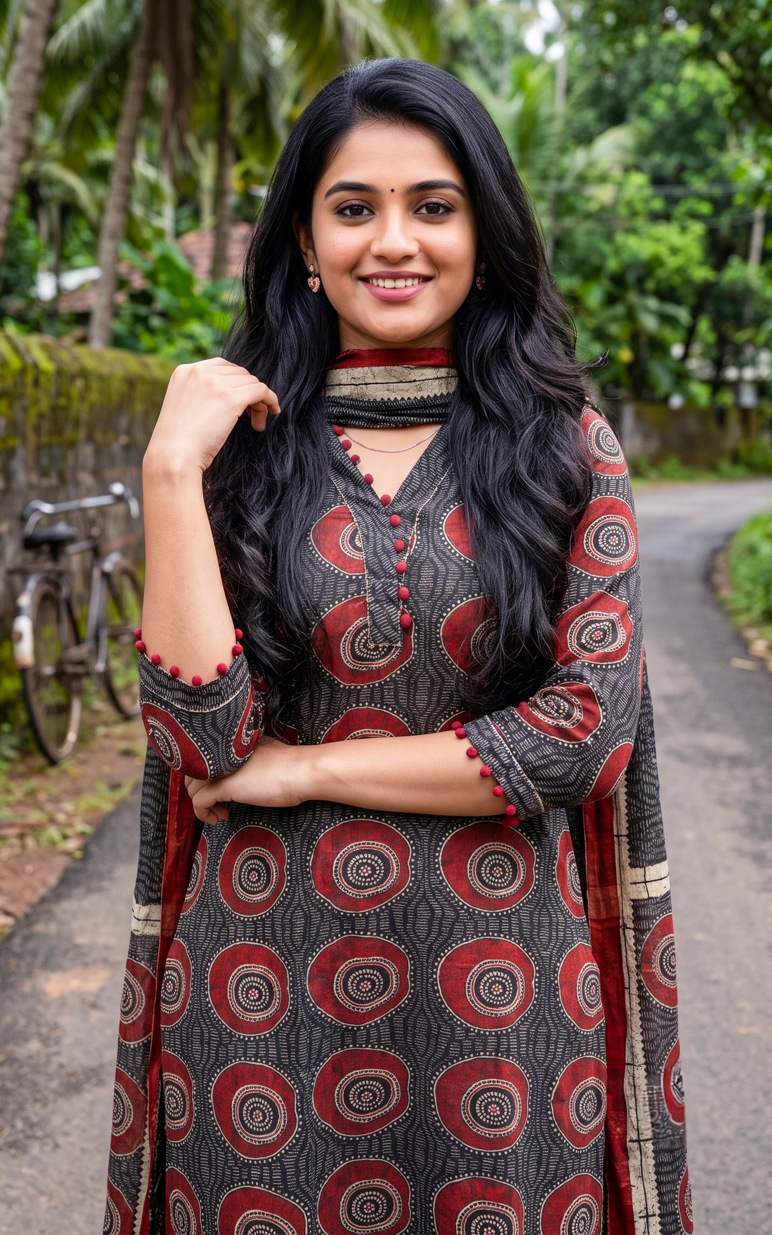 Black Cotton Daily Wear Kurti Set for Women