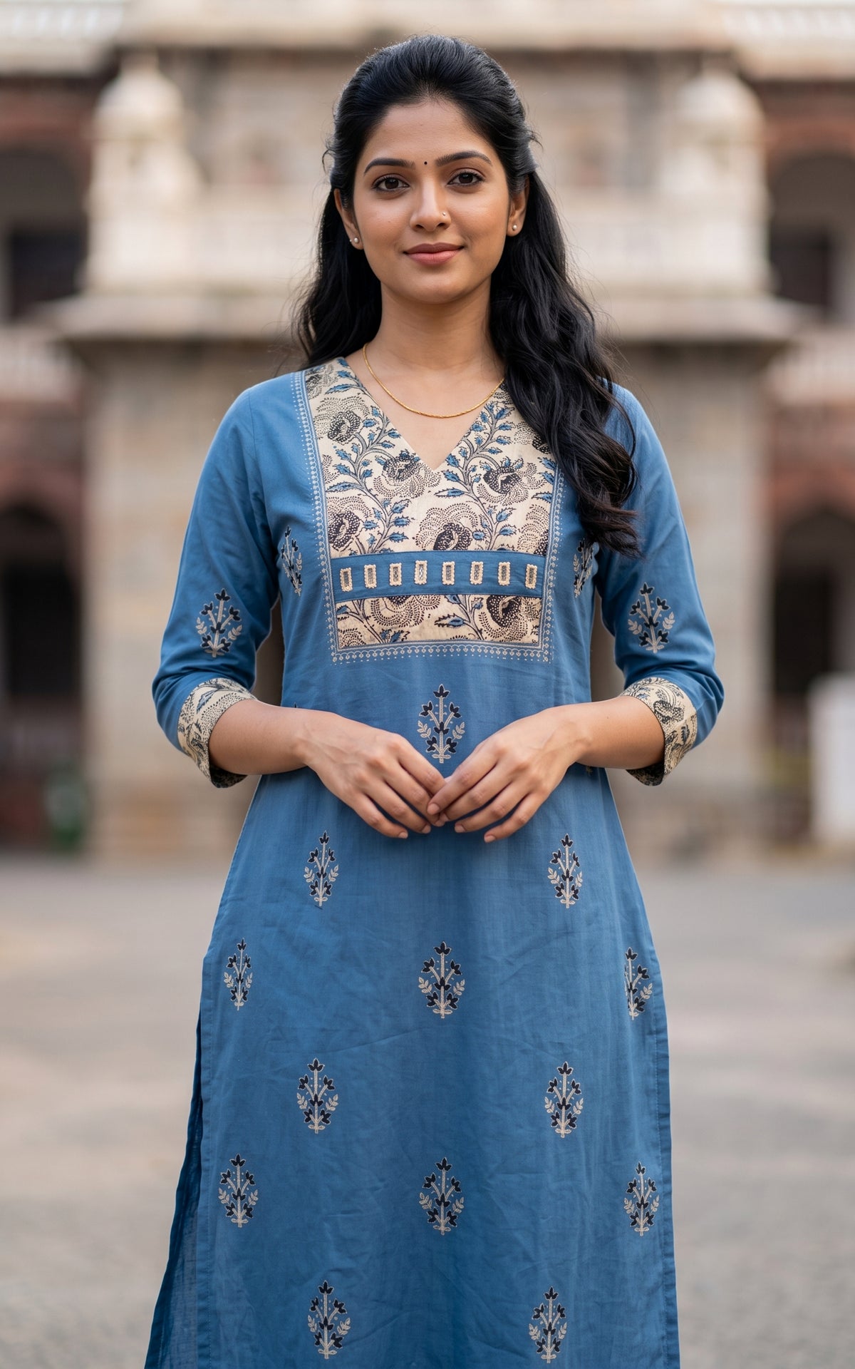 Vedhika Blue (Kurti+Pant)
