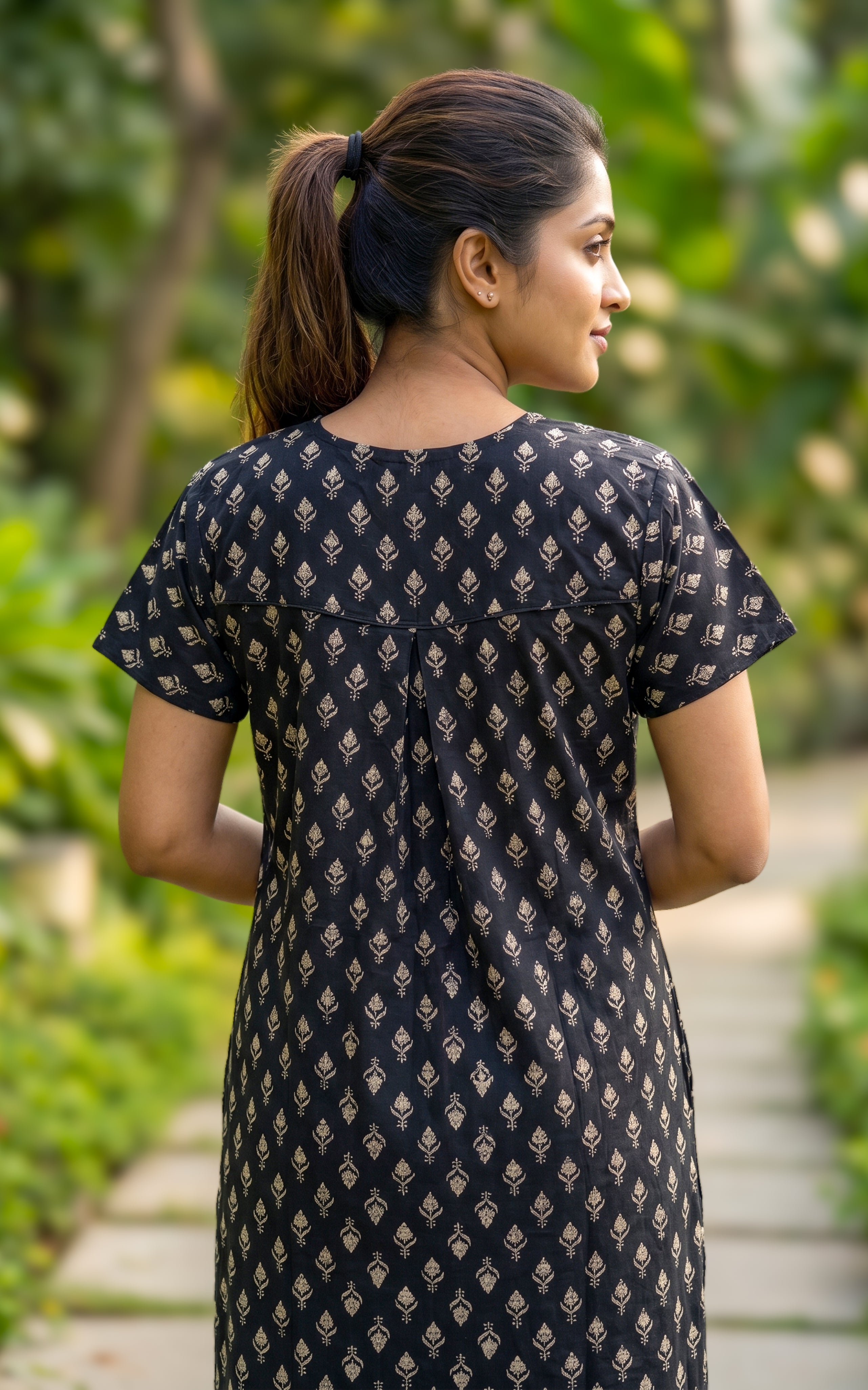 Cotton Straight Fit Nighty-160SS11B