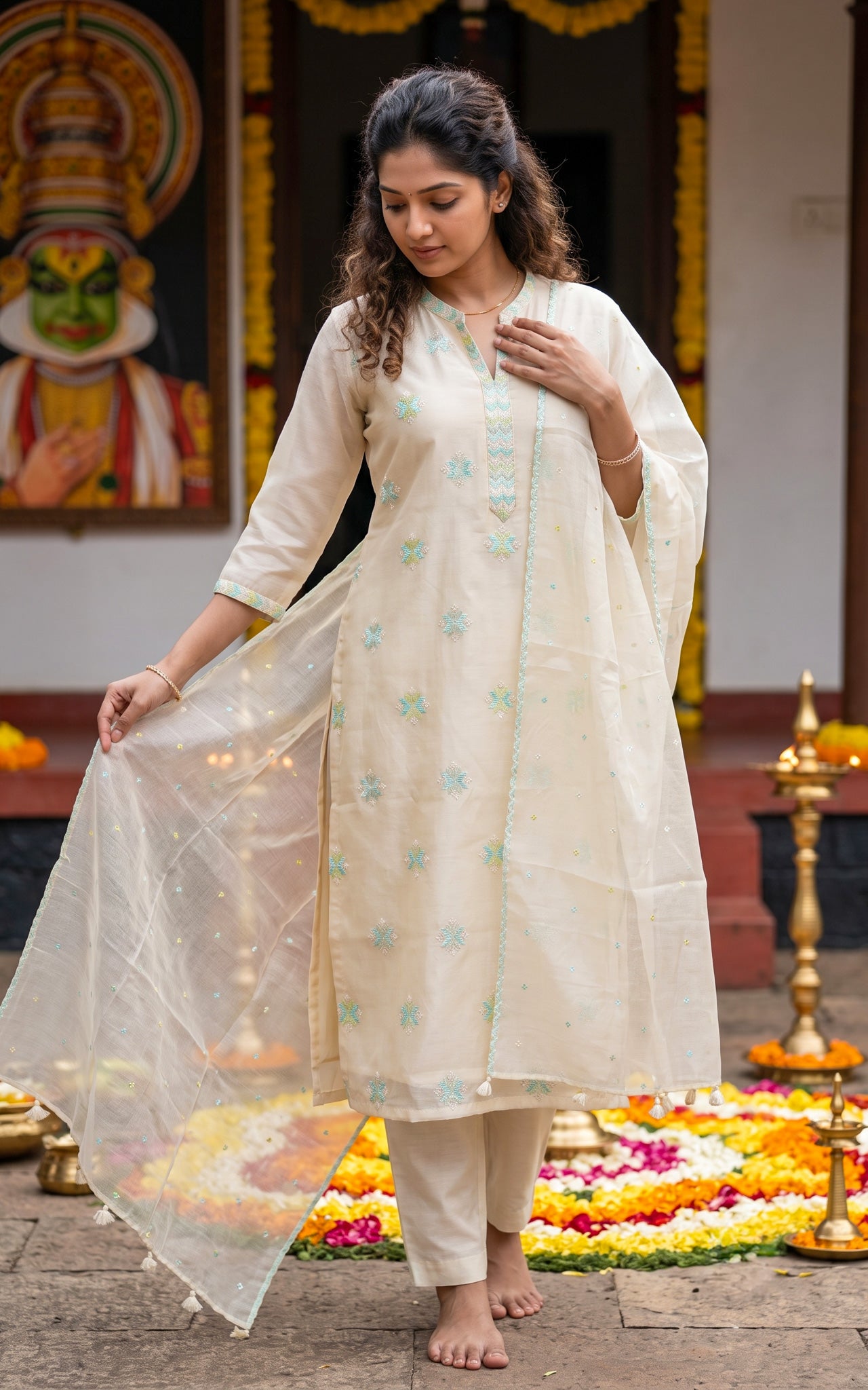 Prakruthi A (Kurti+Pant+Dupatta)