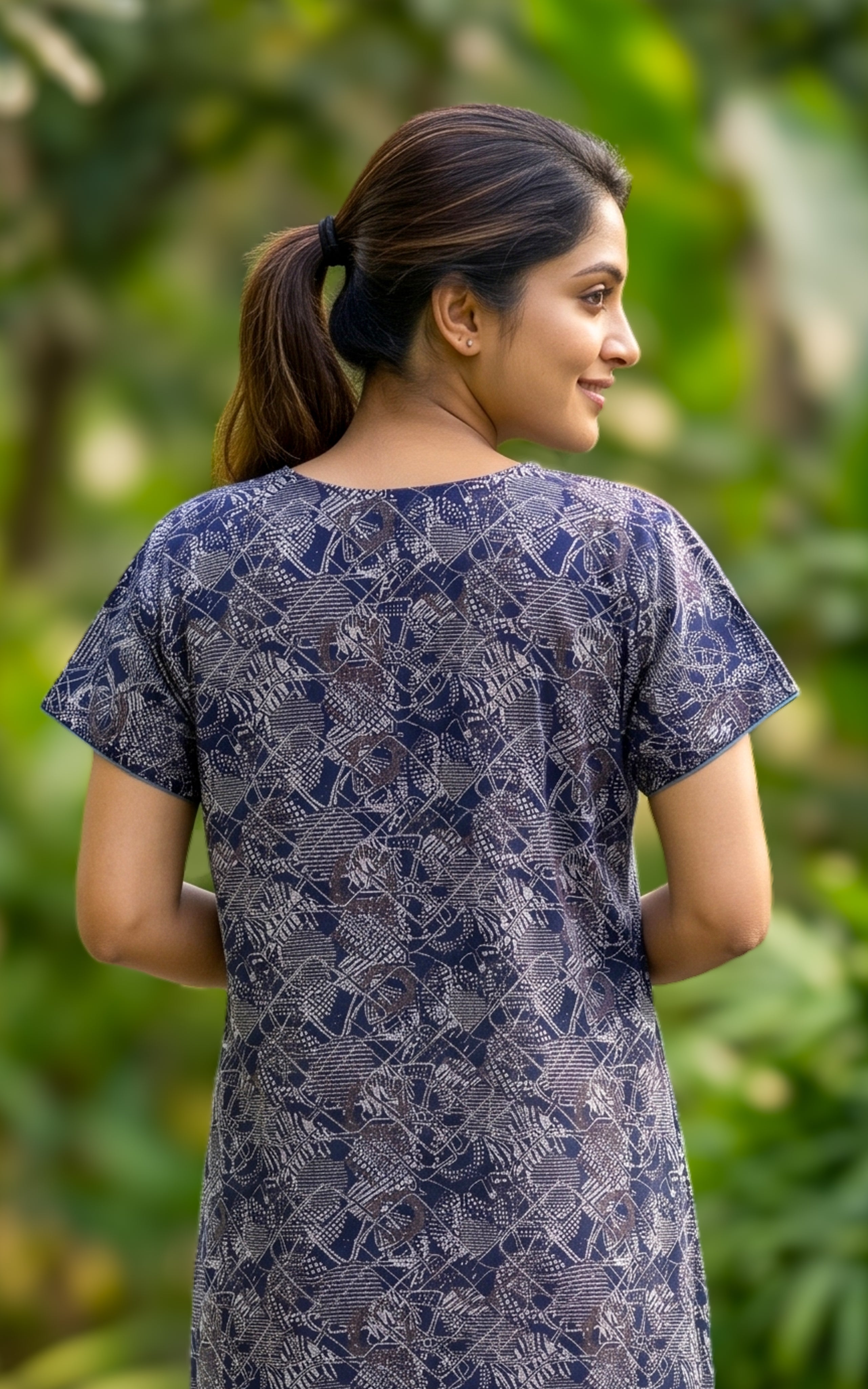 Cotton Straight Fit Nighty-160SS23B