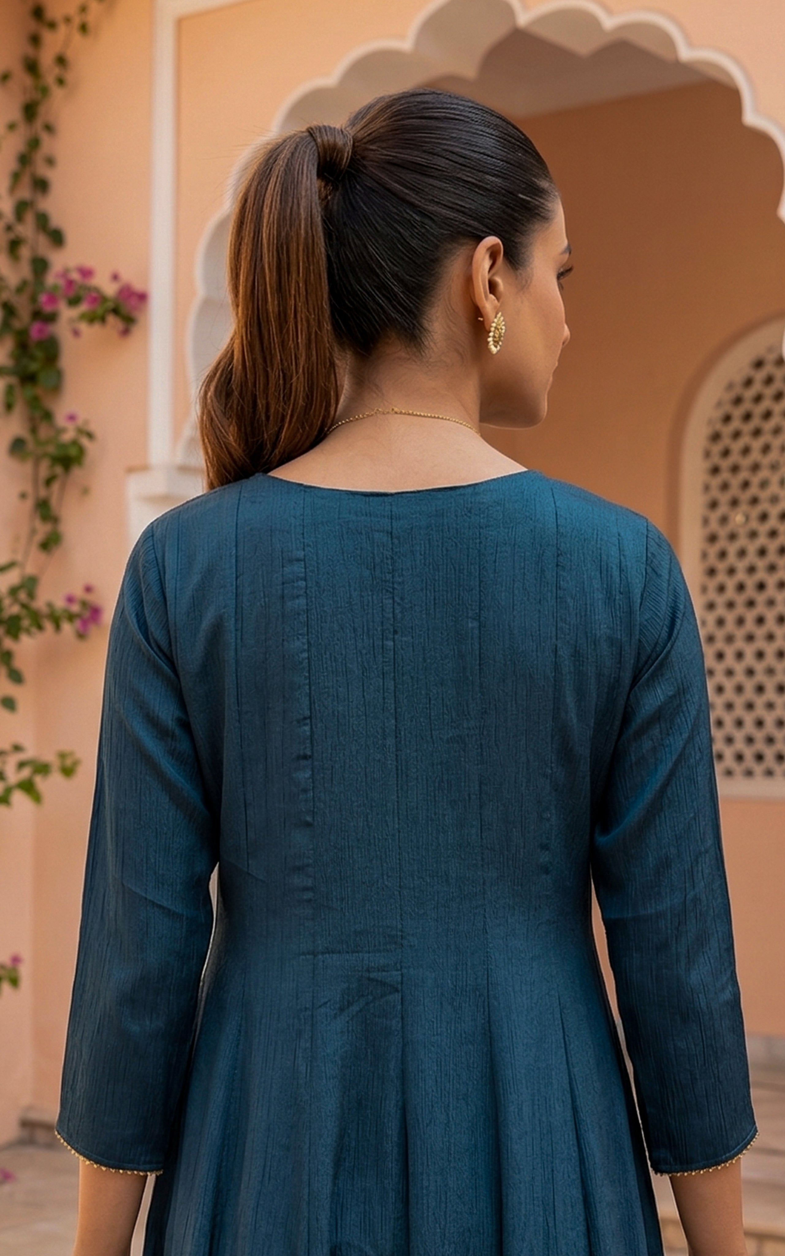 Sreelakha Teal (Kurti+Dupatta)