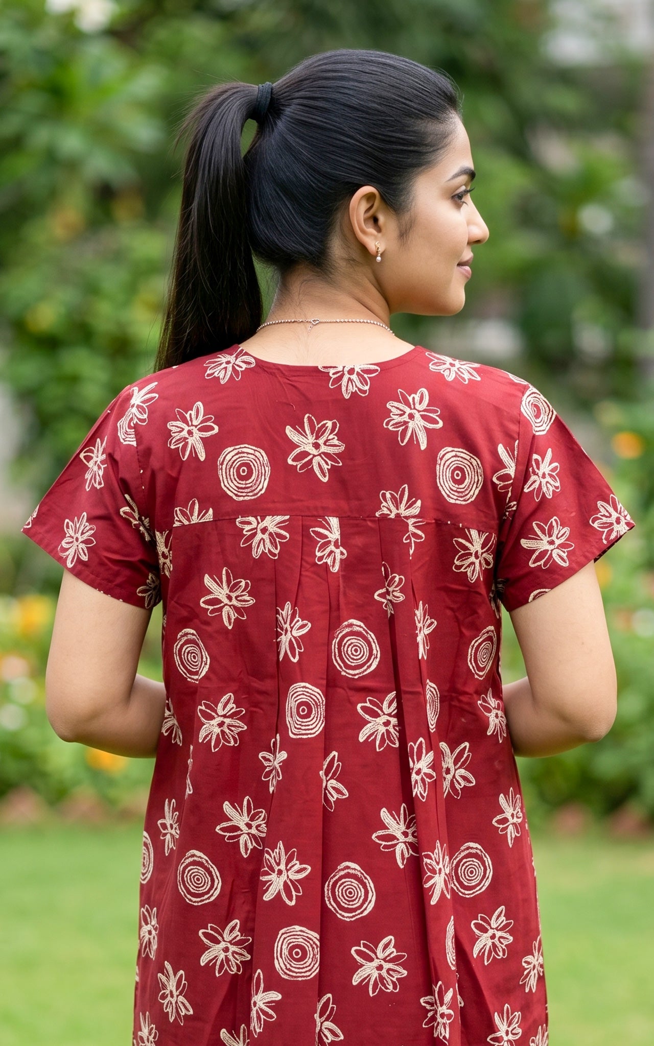 Cotton Straight Fit Nighty-162SS15