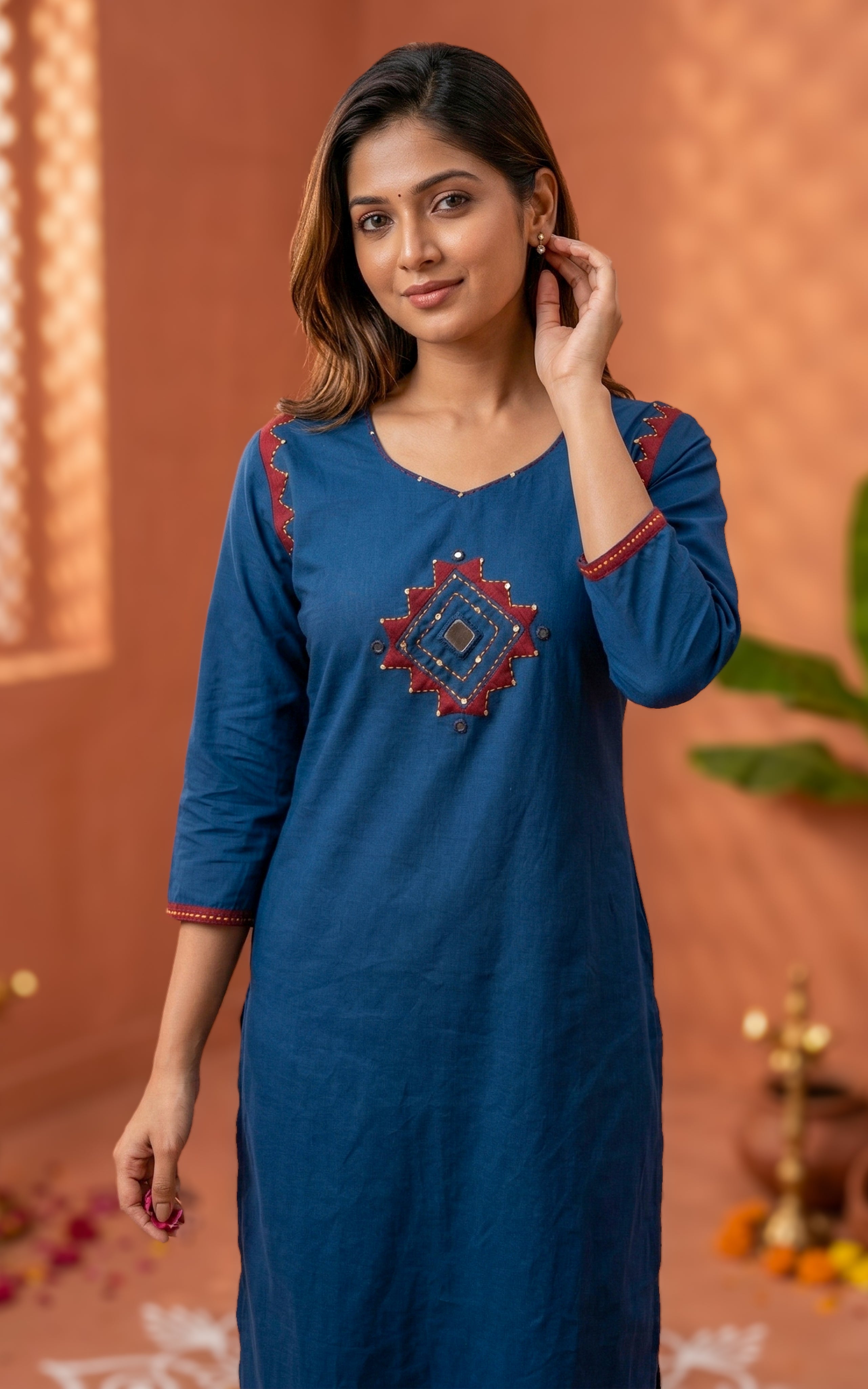 Cotton Straight Cut Kurti For Women