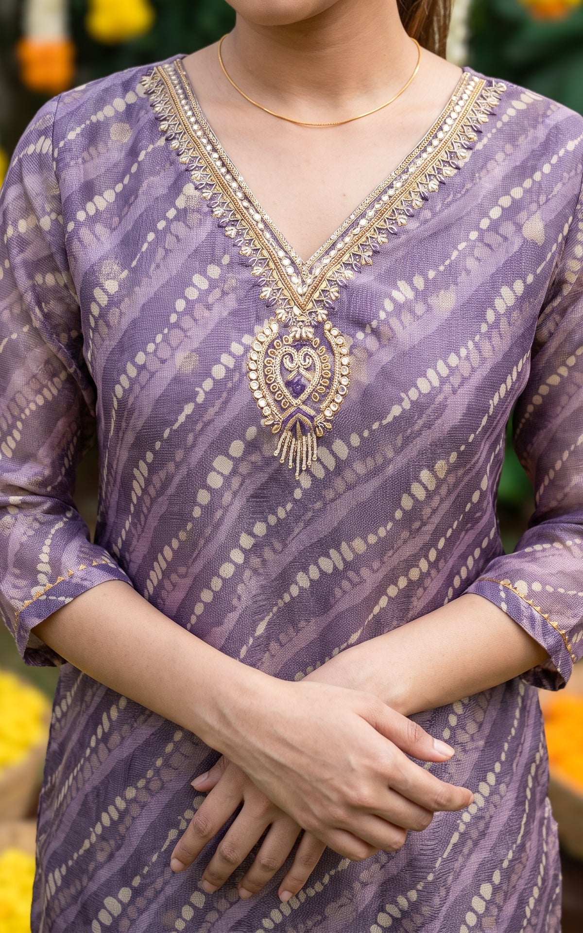 Aarunya Lavender (Kurti+Pant+Dupatta)