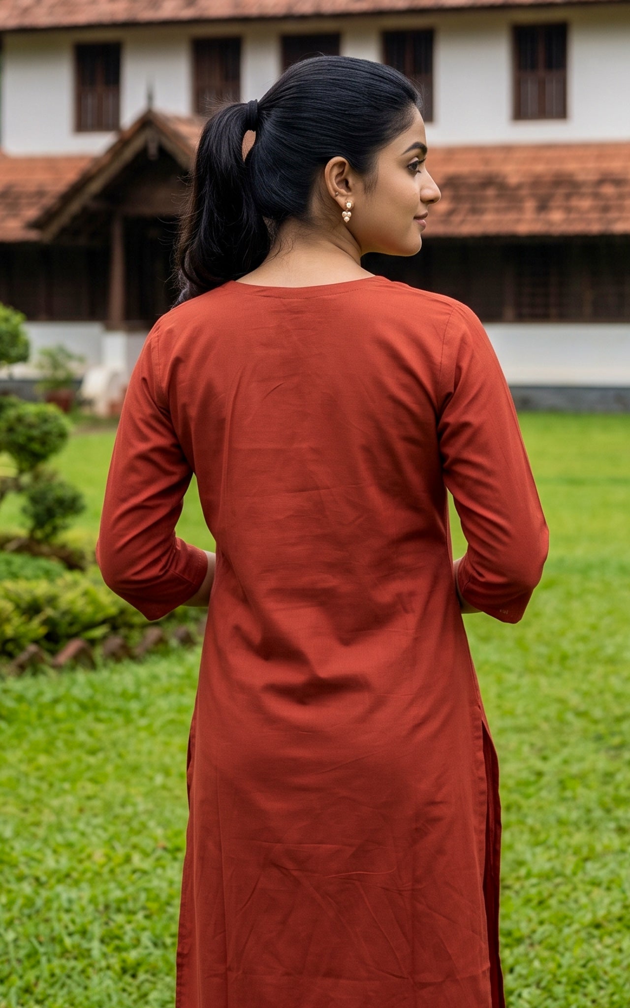 Losliya Rust (Kurti+Pant+Dupatta)