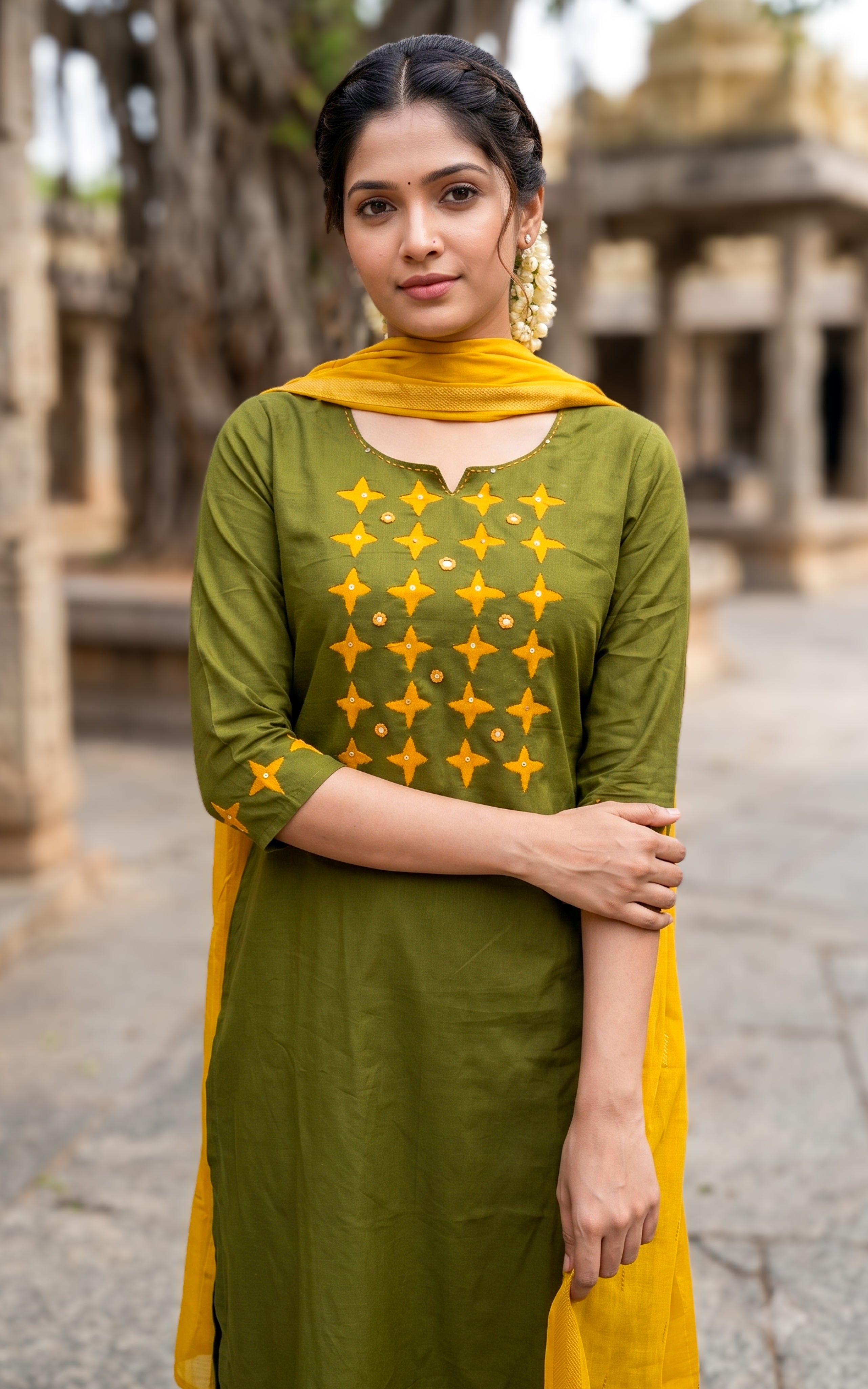 Breathable cotton summer kurti for women