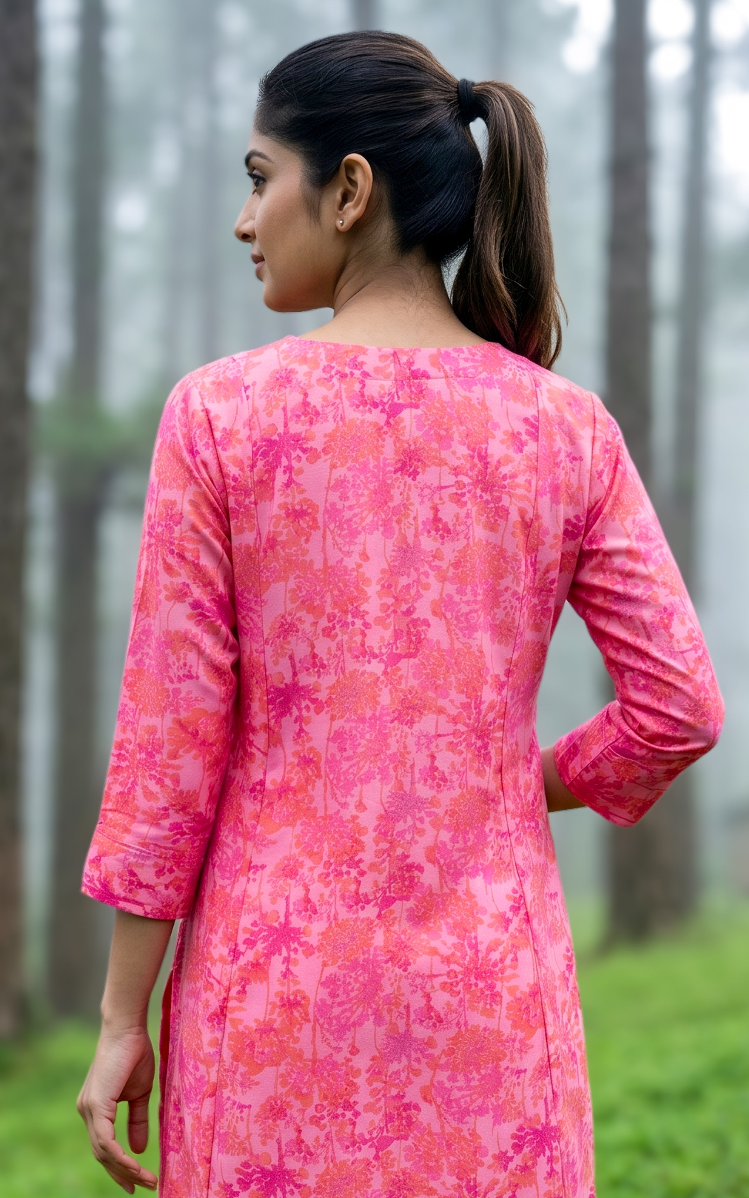 Georgette kurti with slit design for women