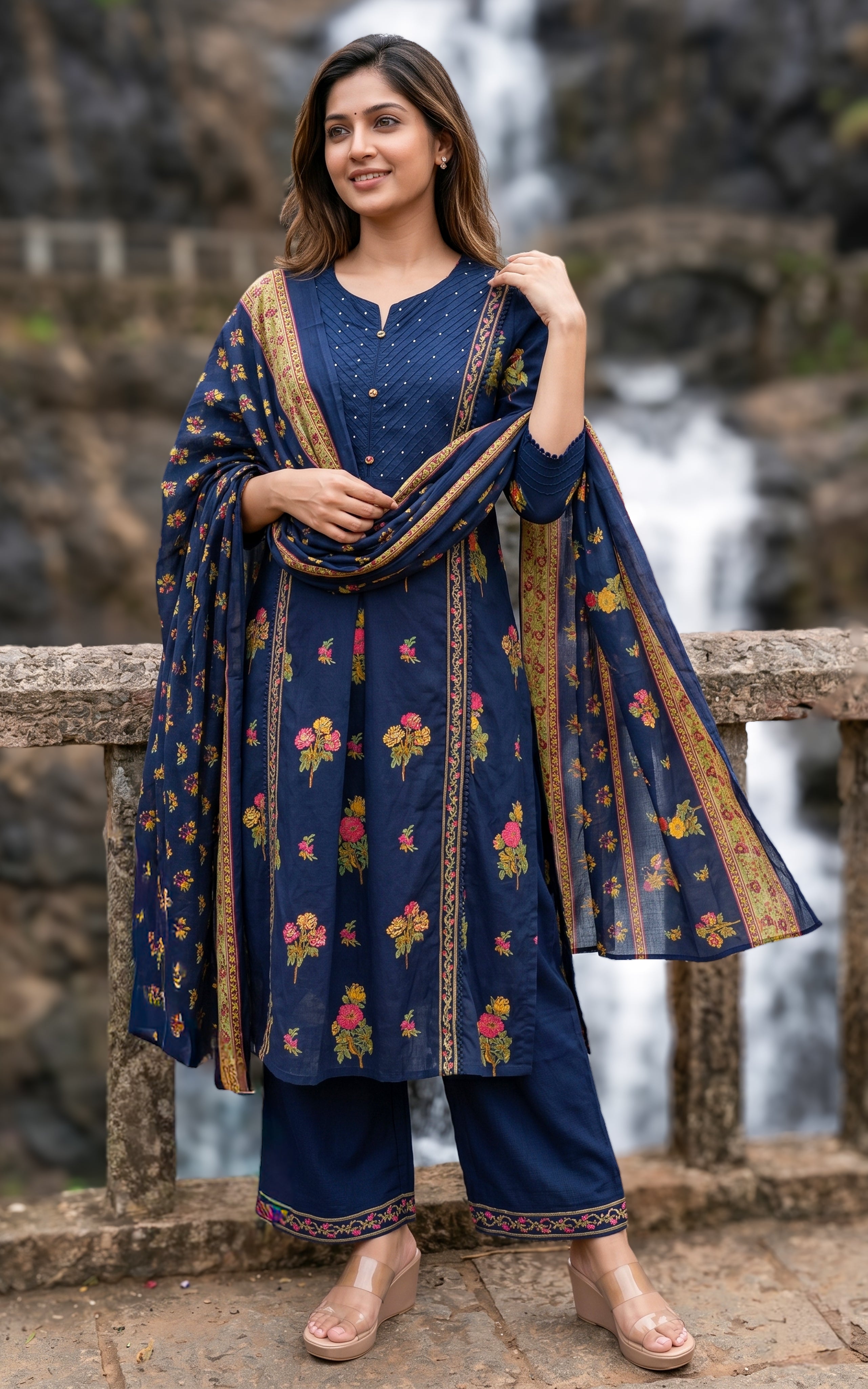 Casual wear cotton kurti set for women