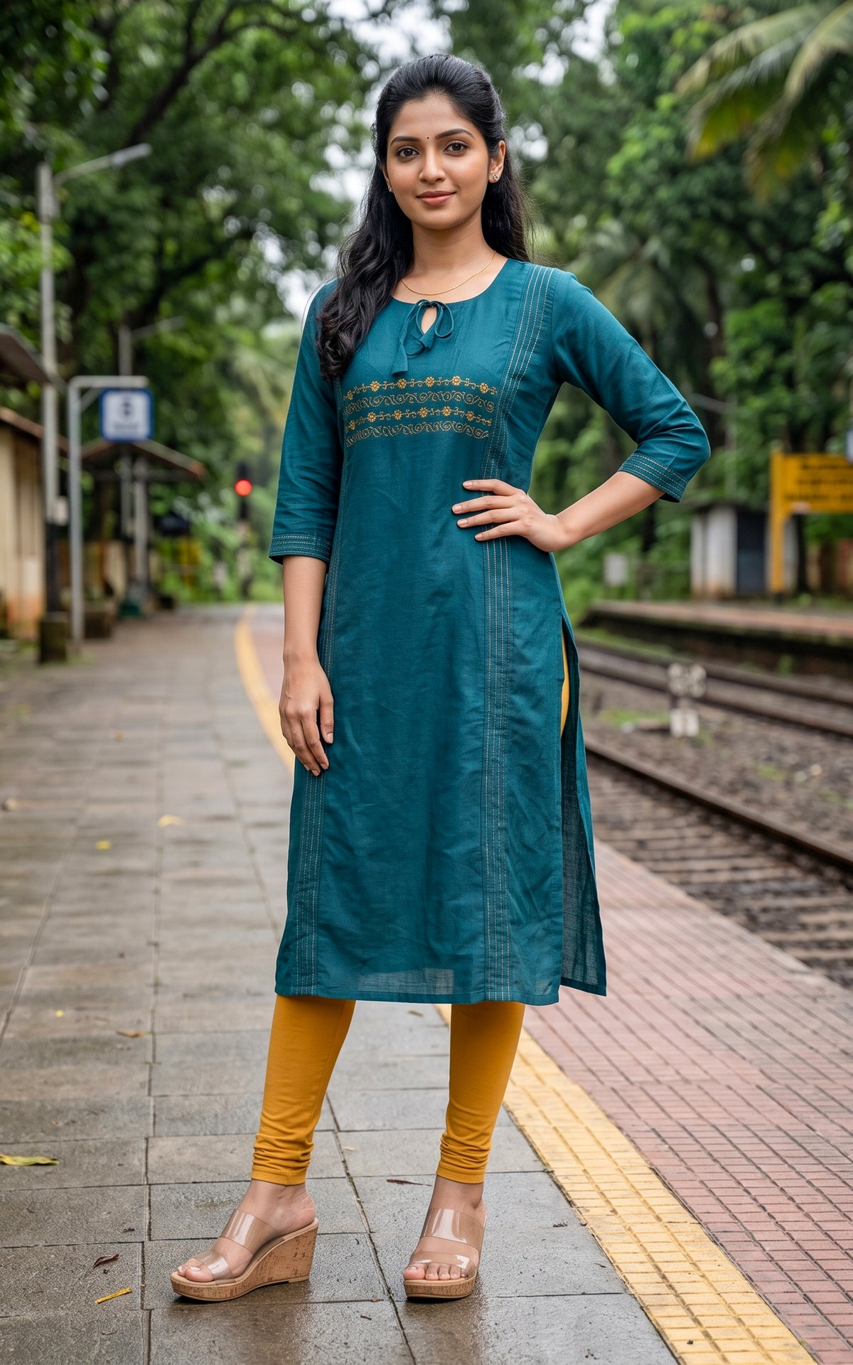 Suthandhira Teal Blue