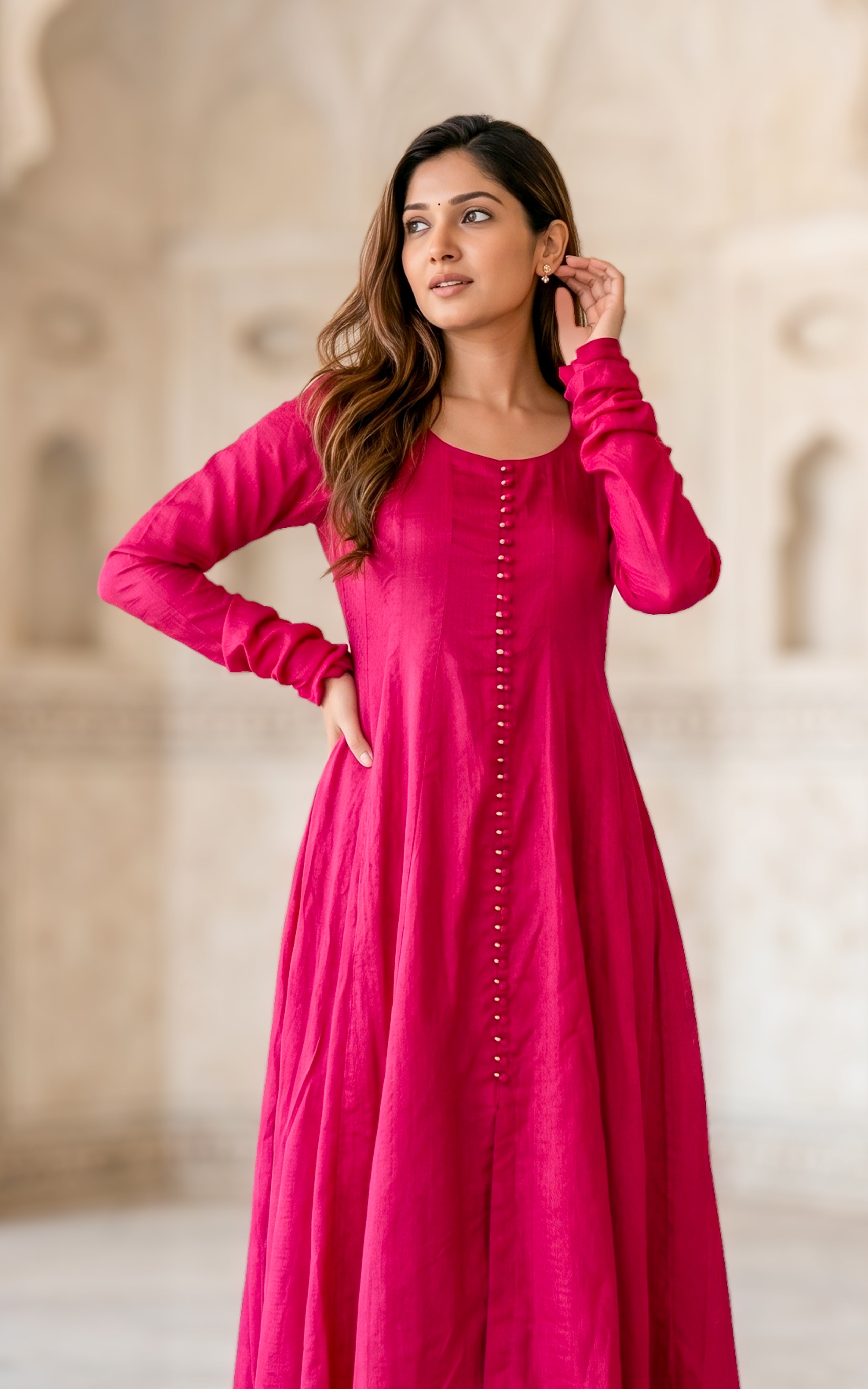 Trendy traditional outfit for girls, rich and vibrant look