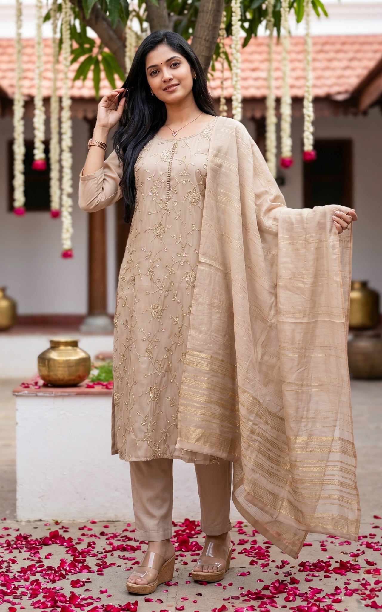 Isaimozhi (Kurti+Pant+Dupatta)