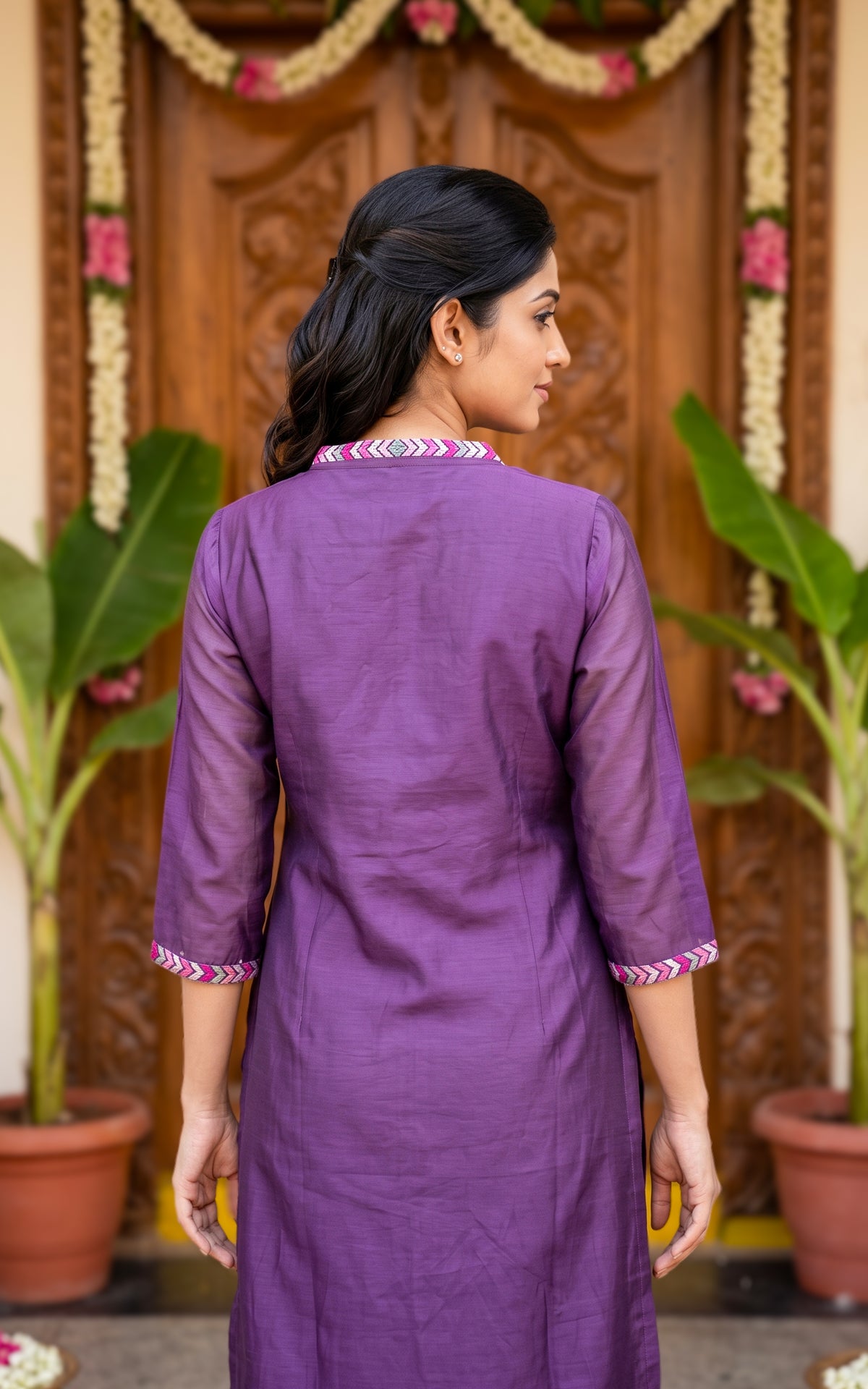 Shagithiya Purple (Kurti+Pant+Dupatta)