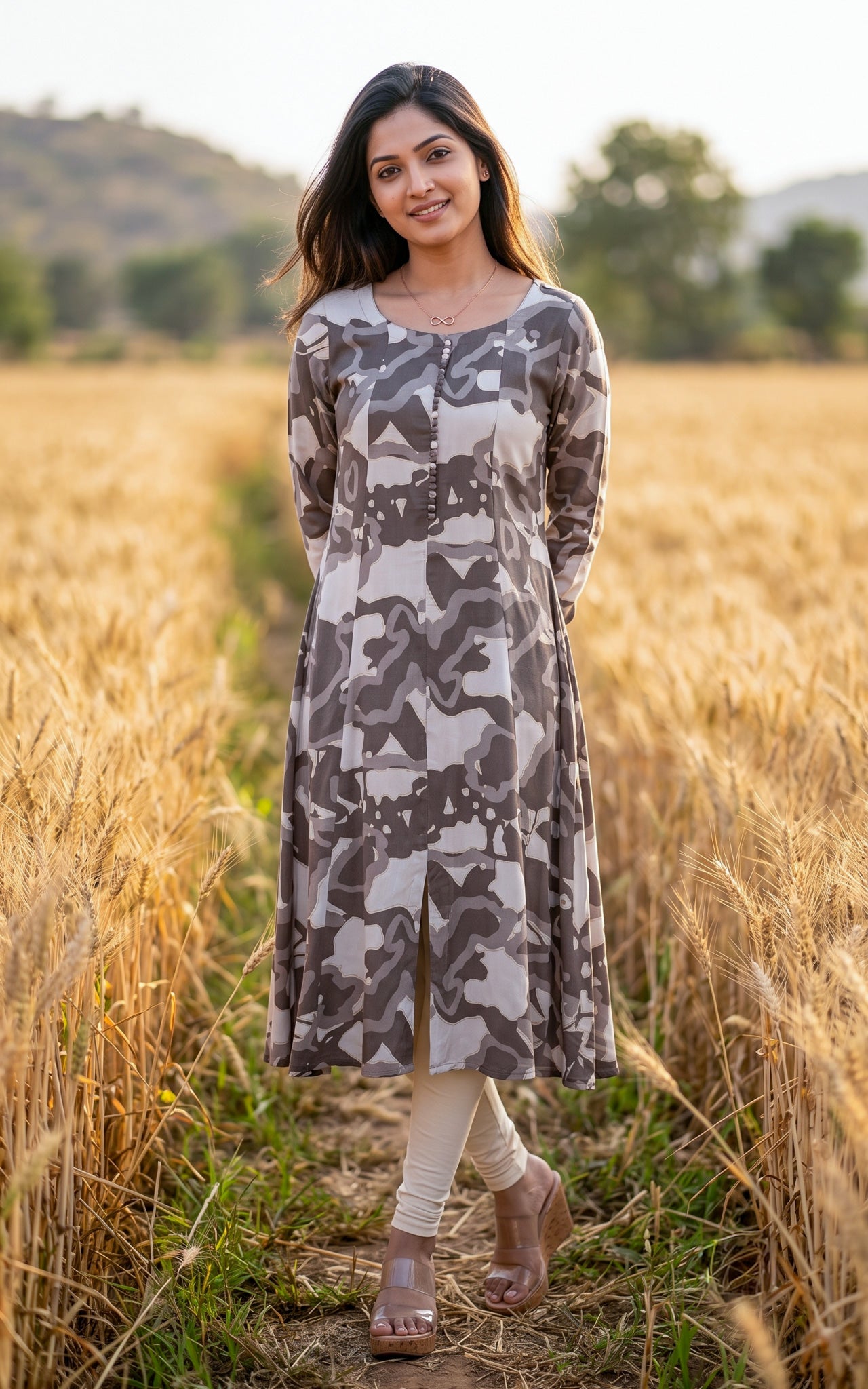 Grey Rayon Daily Wear Kurti for Women