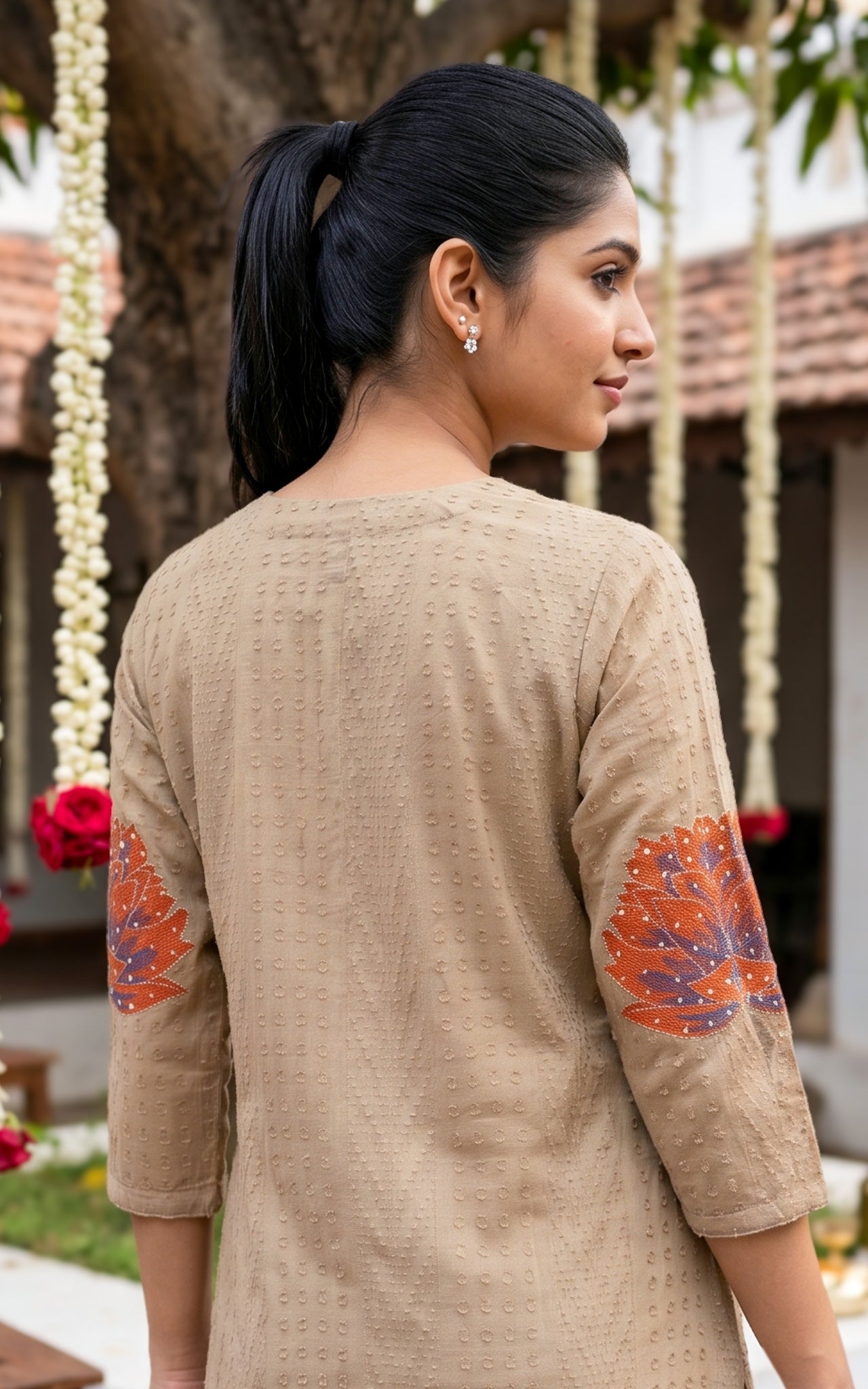 Nanvizhi Brown (Kurti+Pant+Dupatta)