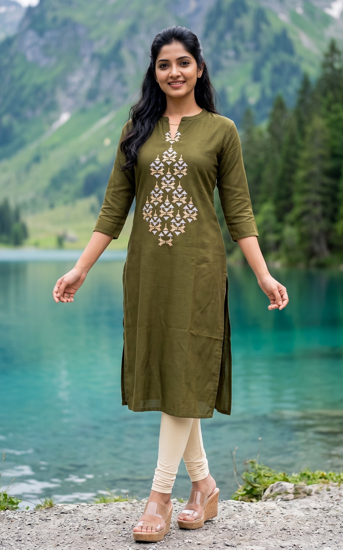 Monisha Olive Green