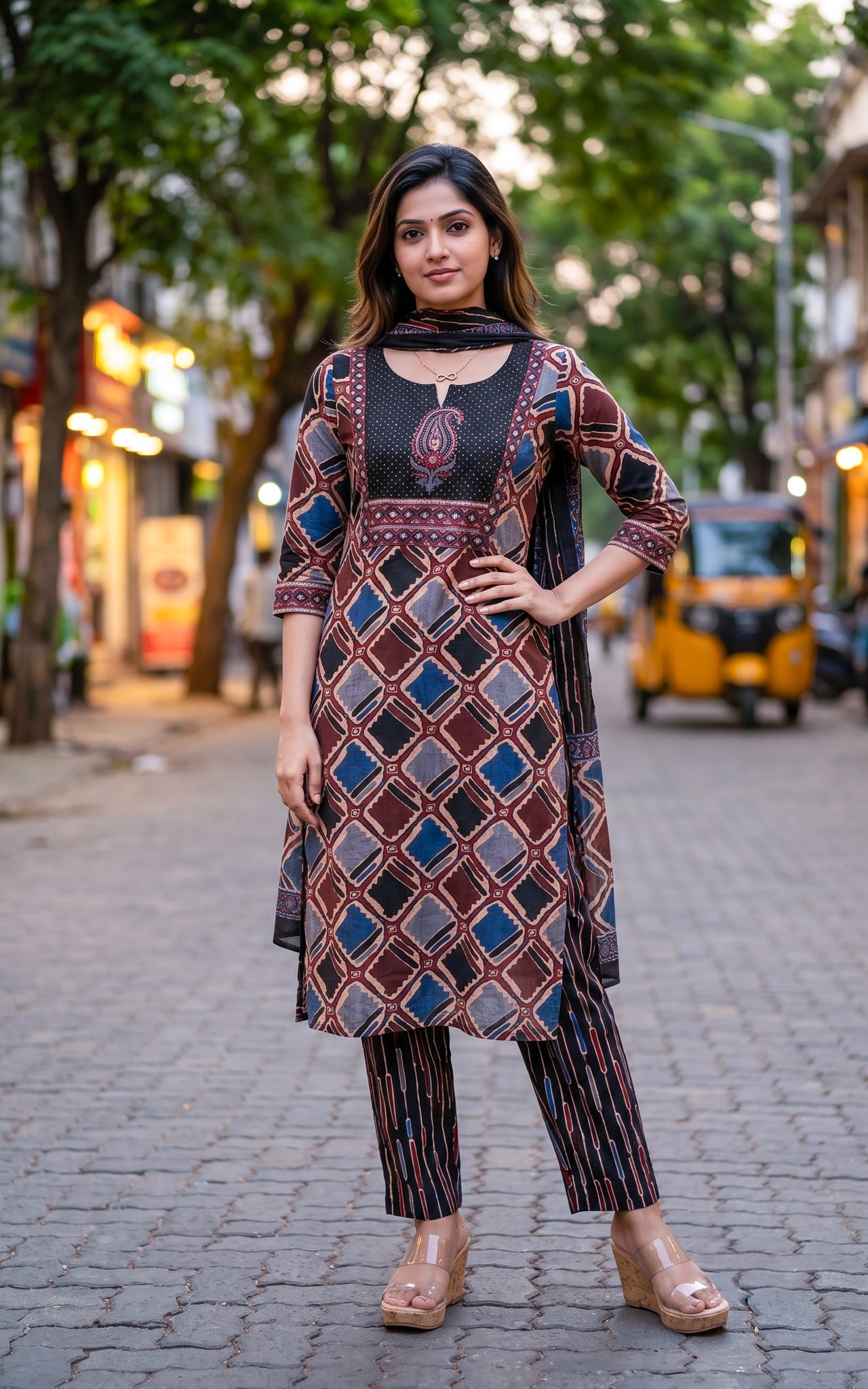 Earthy Tone Cotton Summer Collection Kurti Set for Women
