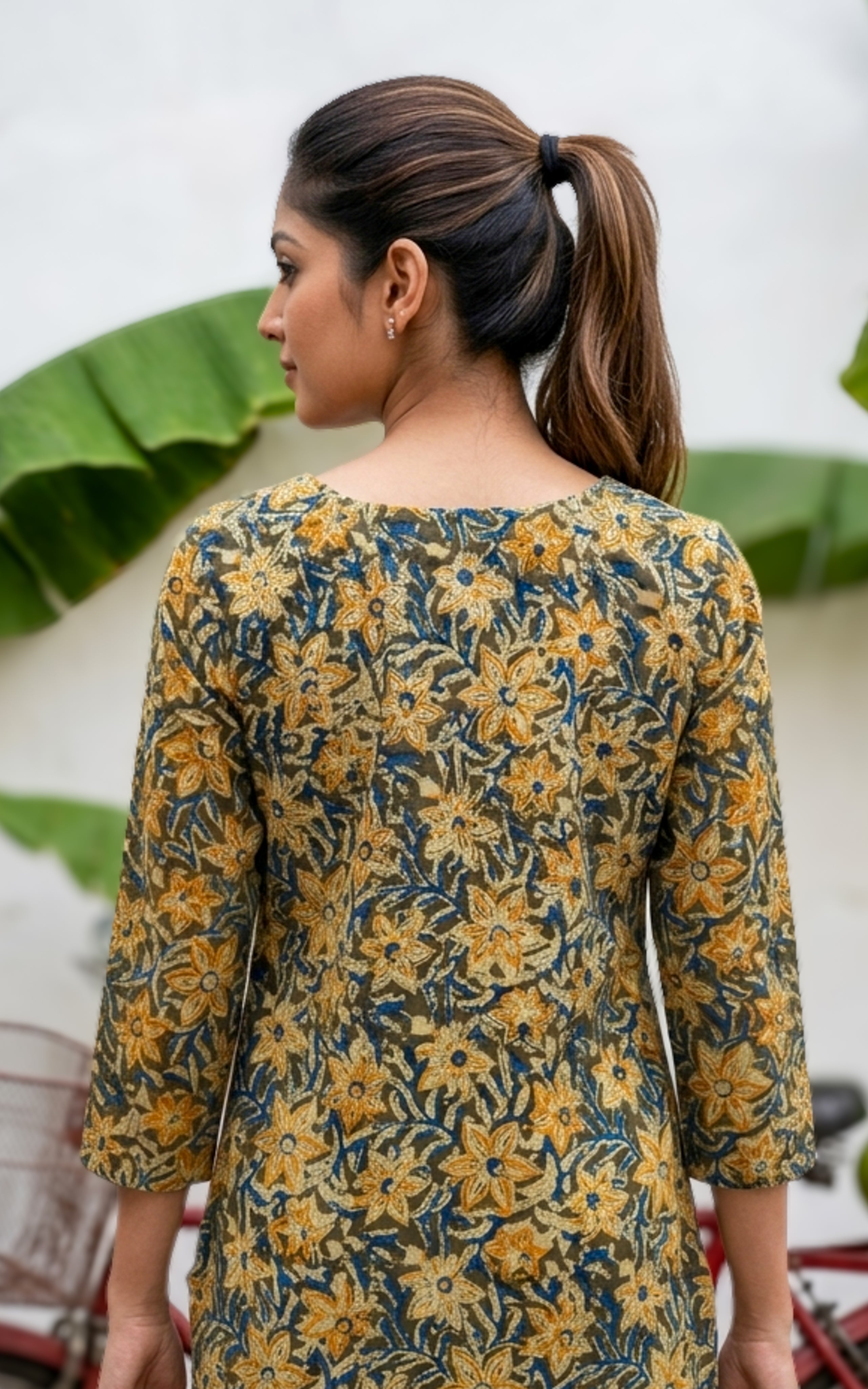 Lightweight Kalamkari Cotton Kurti Women