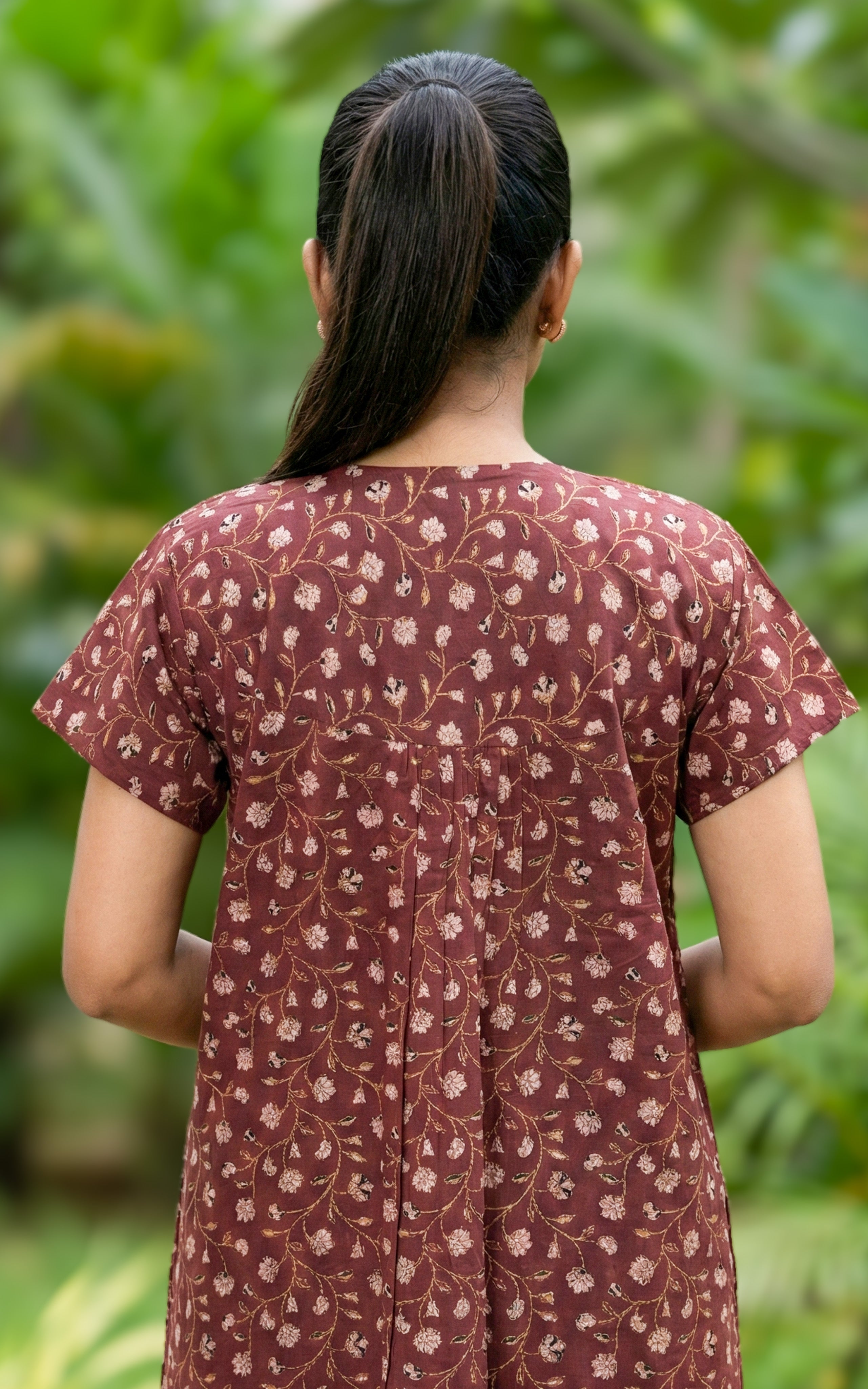 Comfortable printed cotton nighty for women