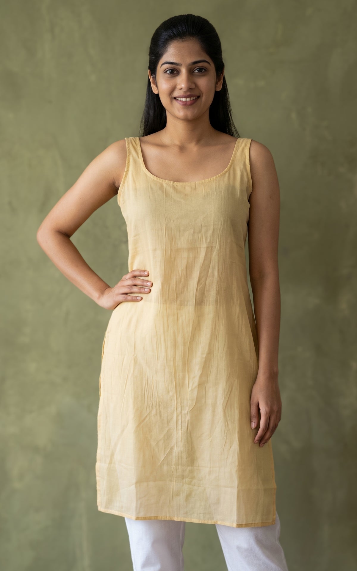 Cotton Slip with slit (inner wear) Skin