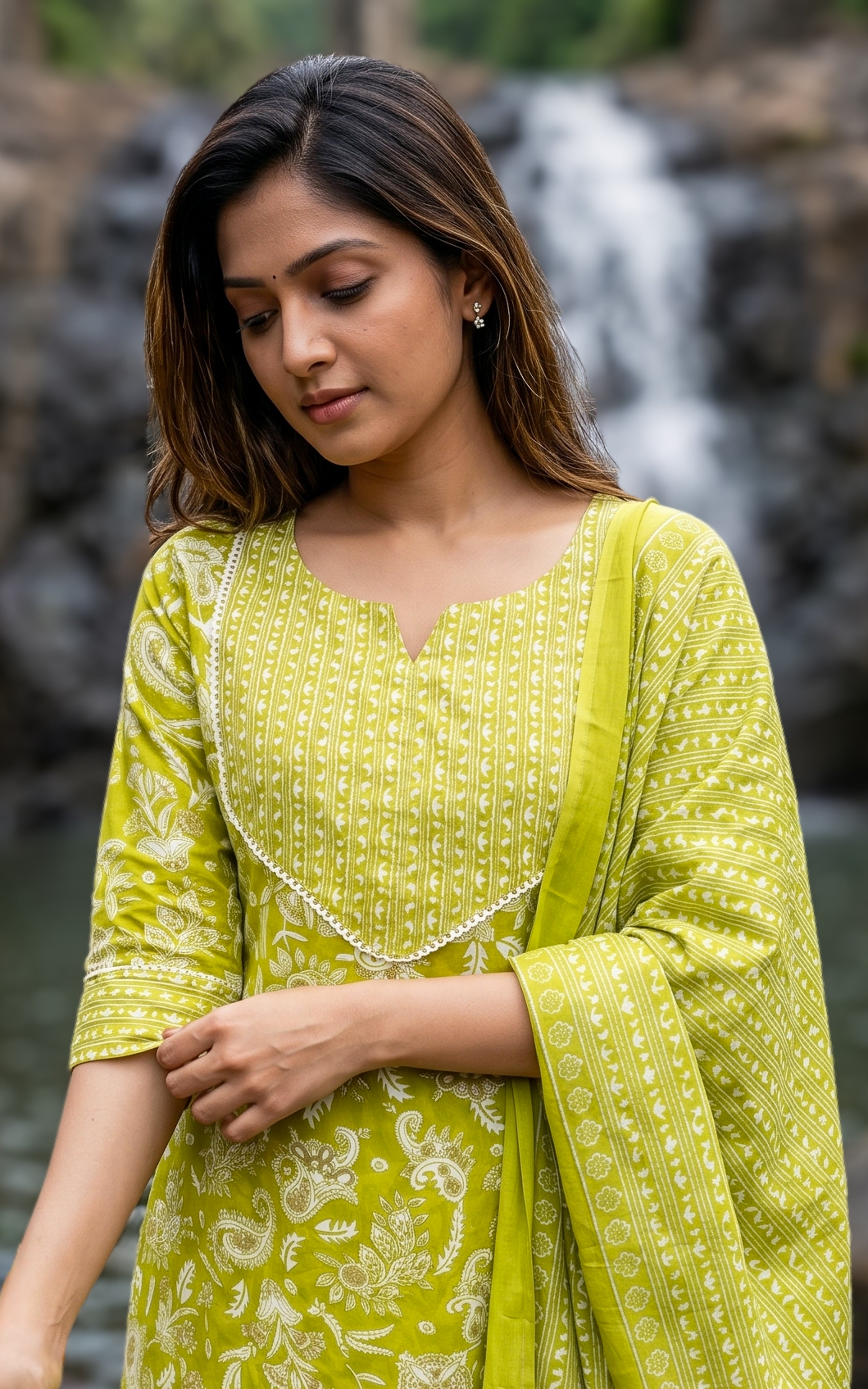 Elegant straight cut cotton kurti for women