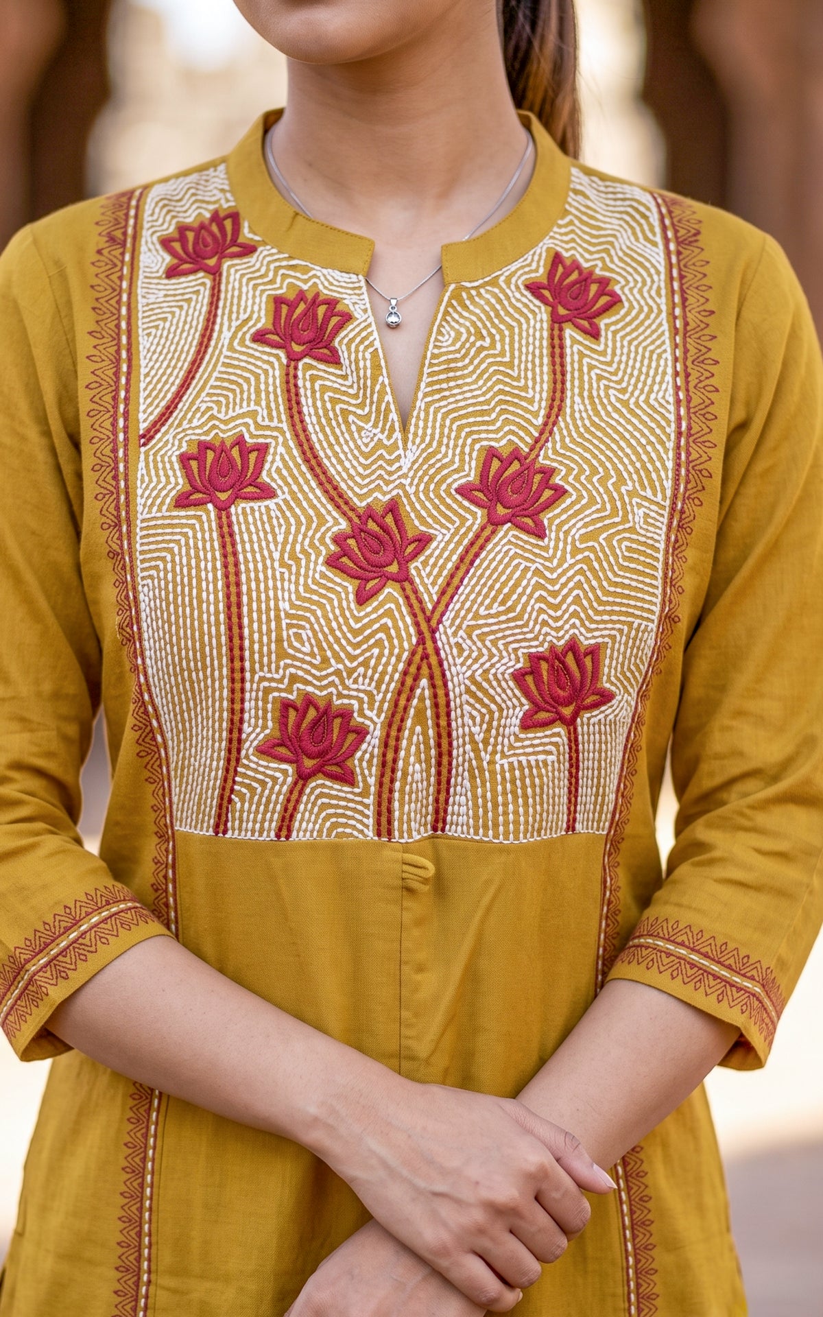 Nafila Handblock (Kurti+Pant+Dupatta)